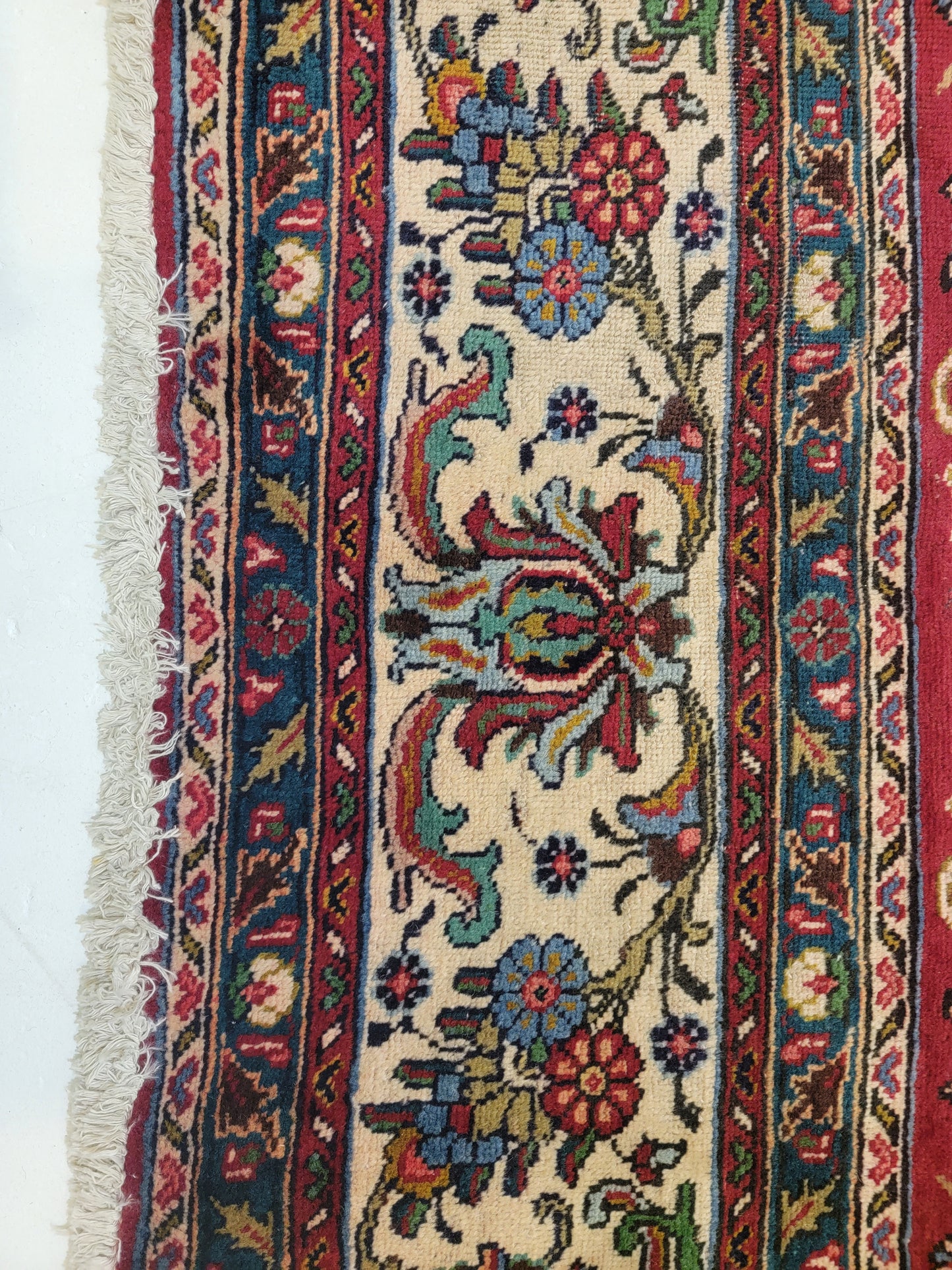 Hand-Knotted Wool Rug Tabriz 9'10" x 11'2"