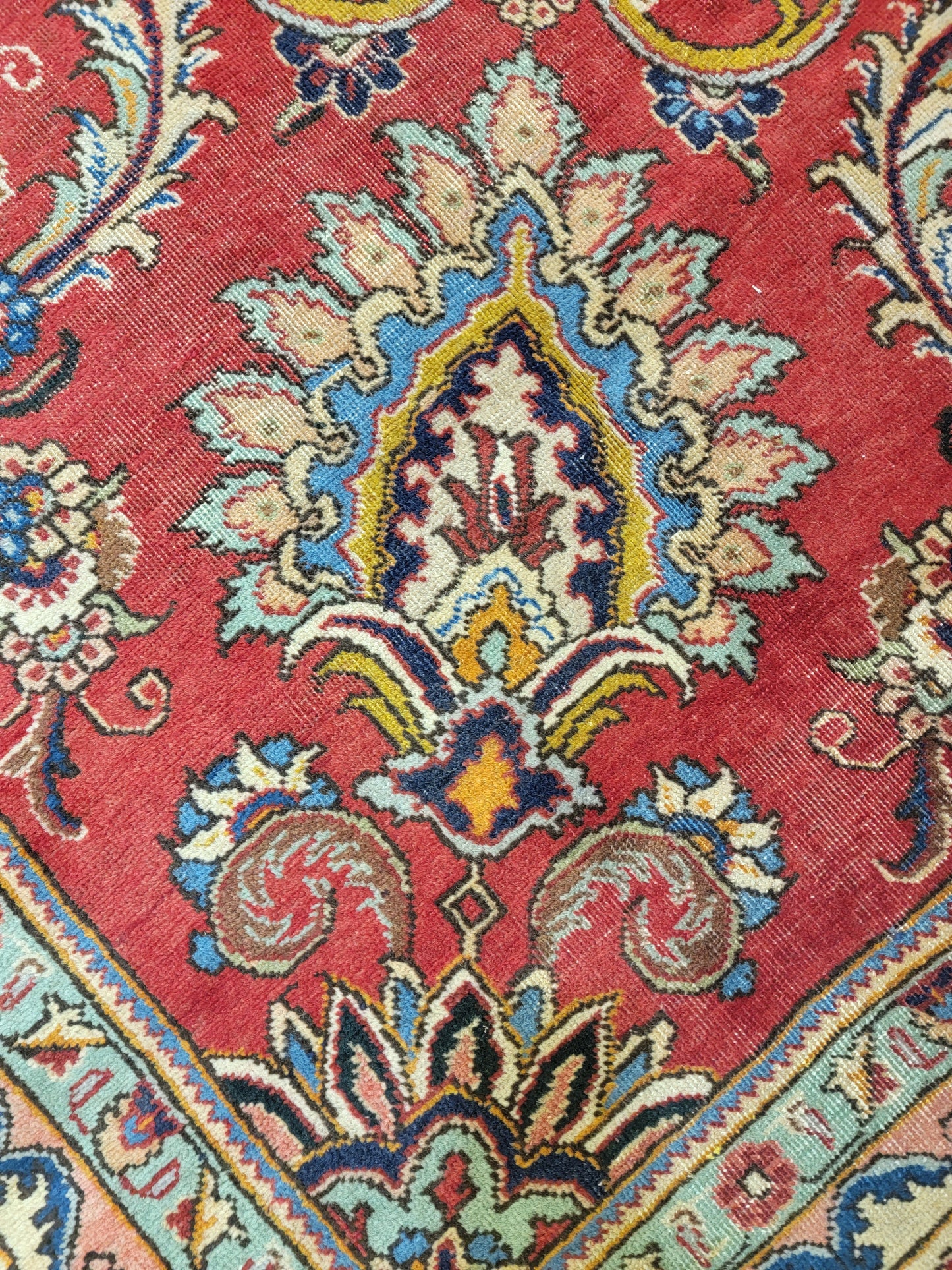 Hand-Knotted Wool Rug Tabriz 9'8" x 13'6"