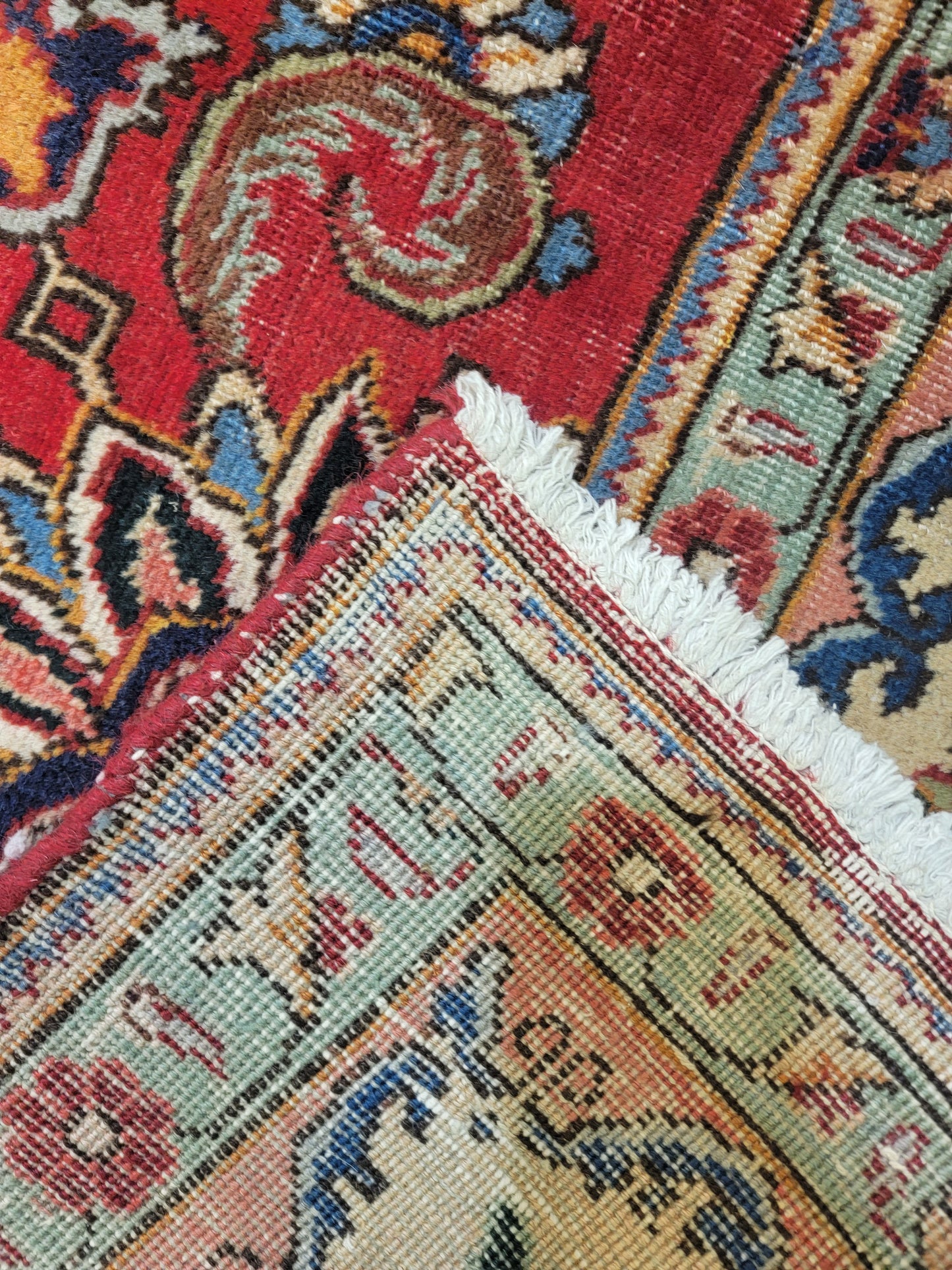 Hand-Knotted Wool Rug Tabriz 9'8" x 13'6"