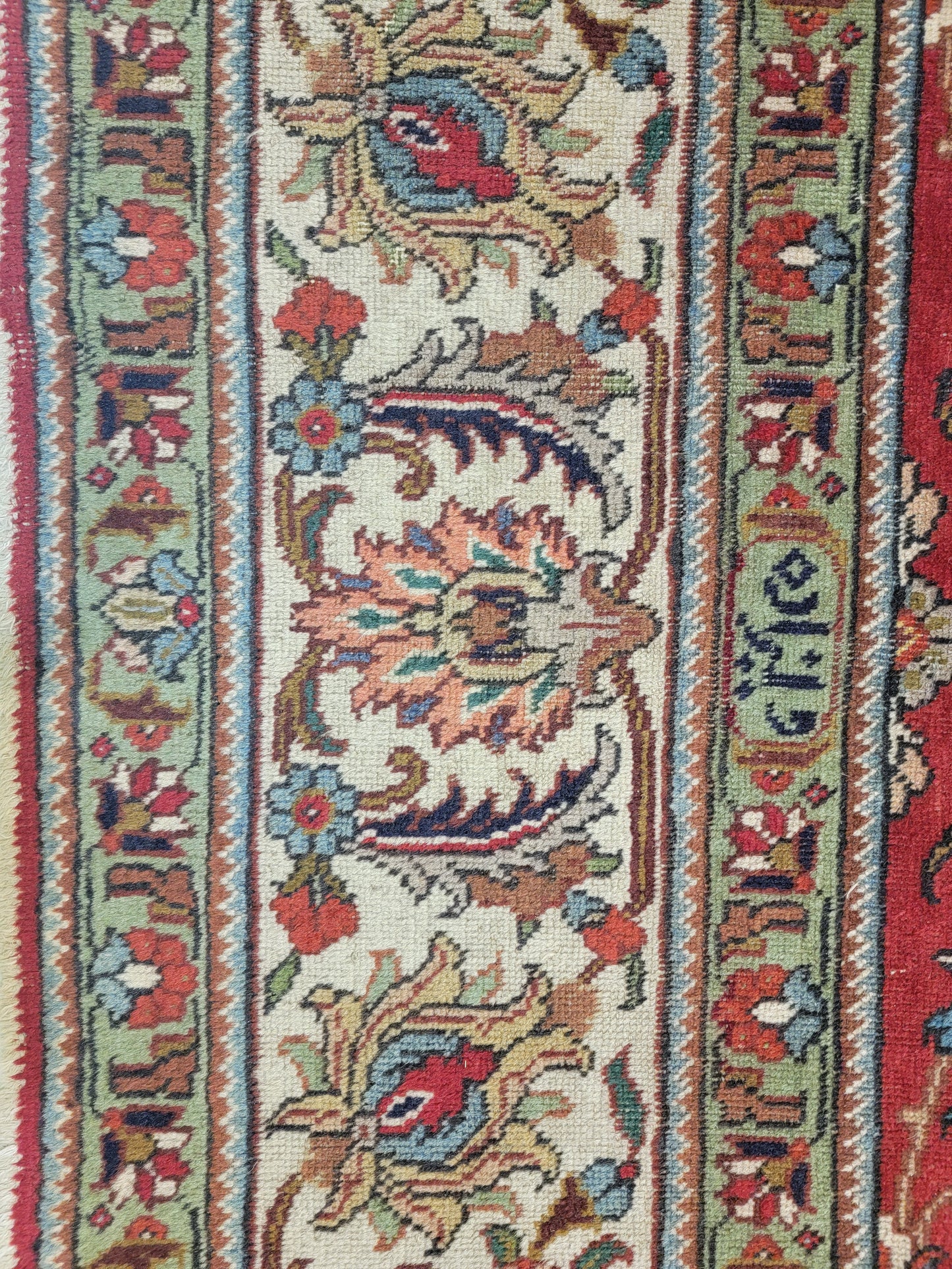 Hand-Knotted Wool Rug Tabriz Signed 8'1" x 11'8"