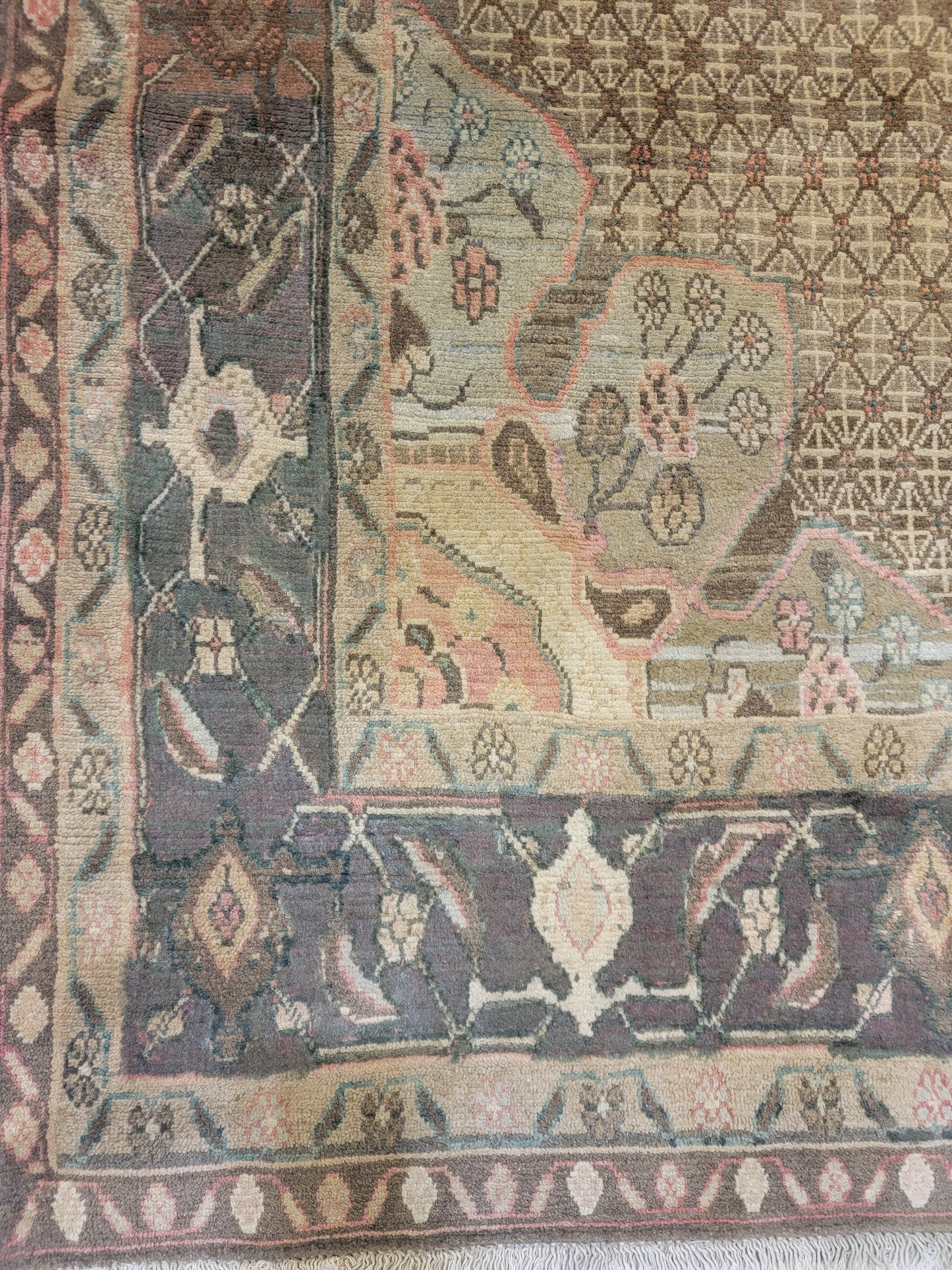 Hand-Knotted Wool Gallery Size Hamedan 5'3" x 9'6"