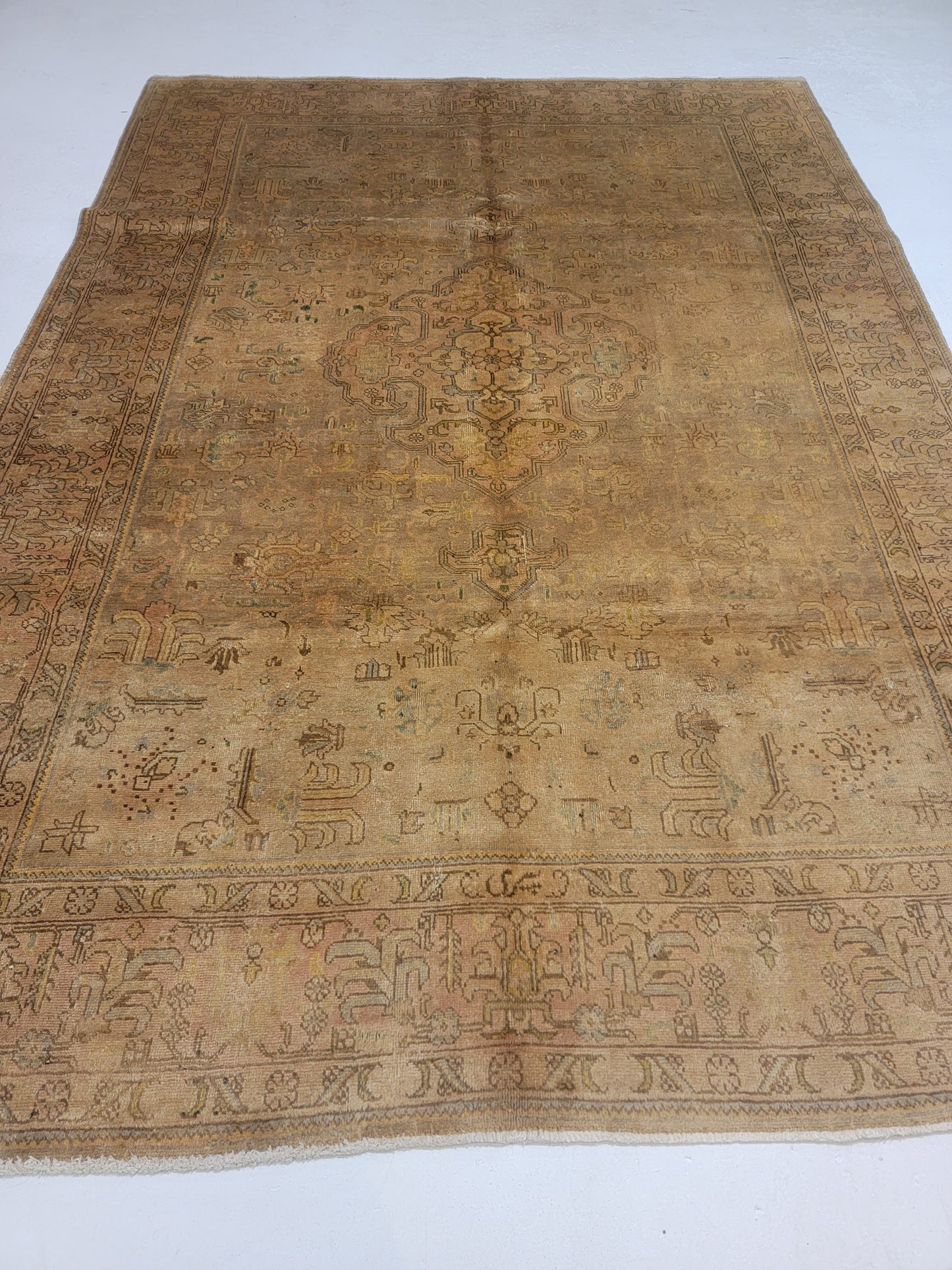 Hand-Knotted Wool Rug Tabriz 6'9" x 9'7"
