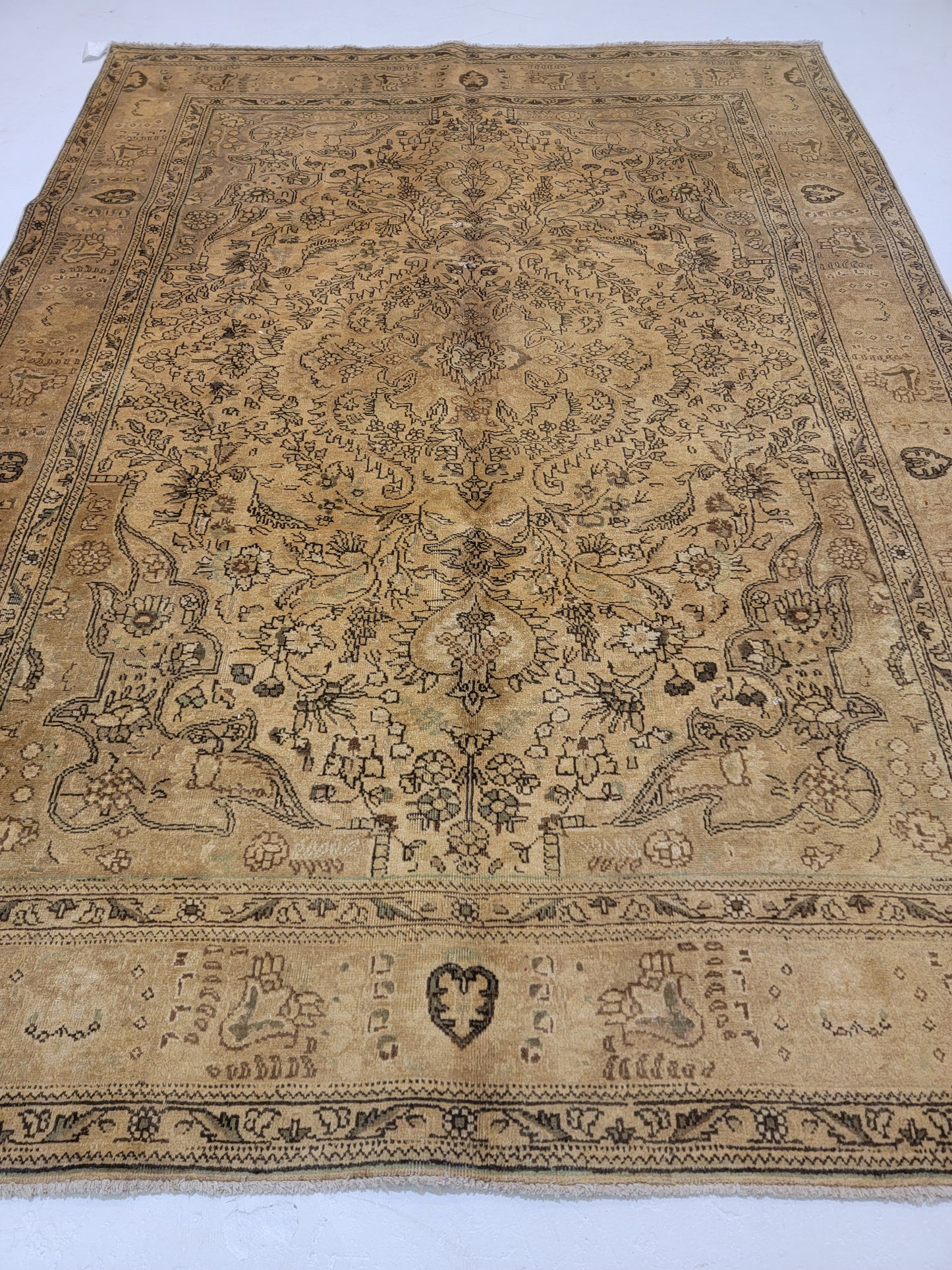 Hand-Knotted Wool Rug Tabriz 6'10" x 9'5"