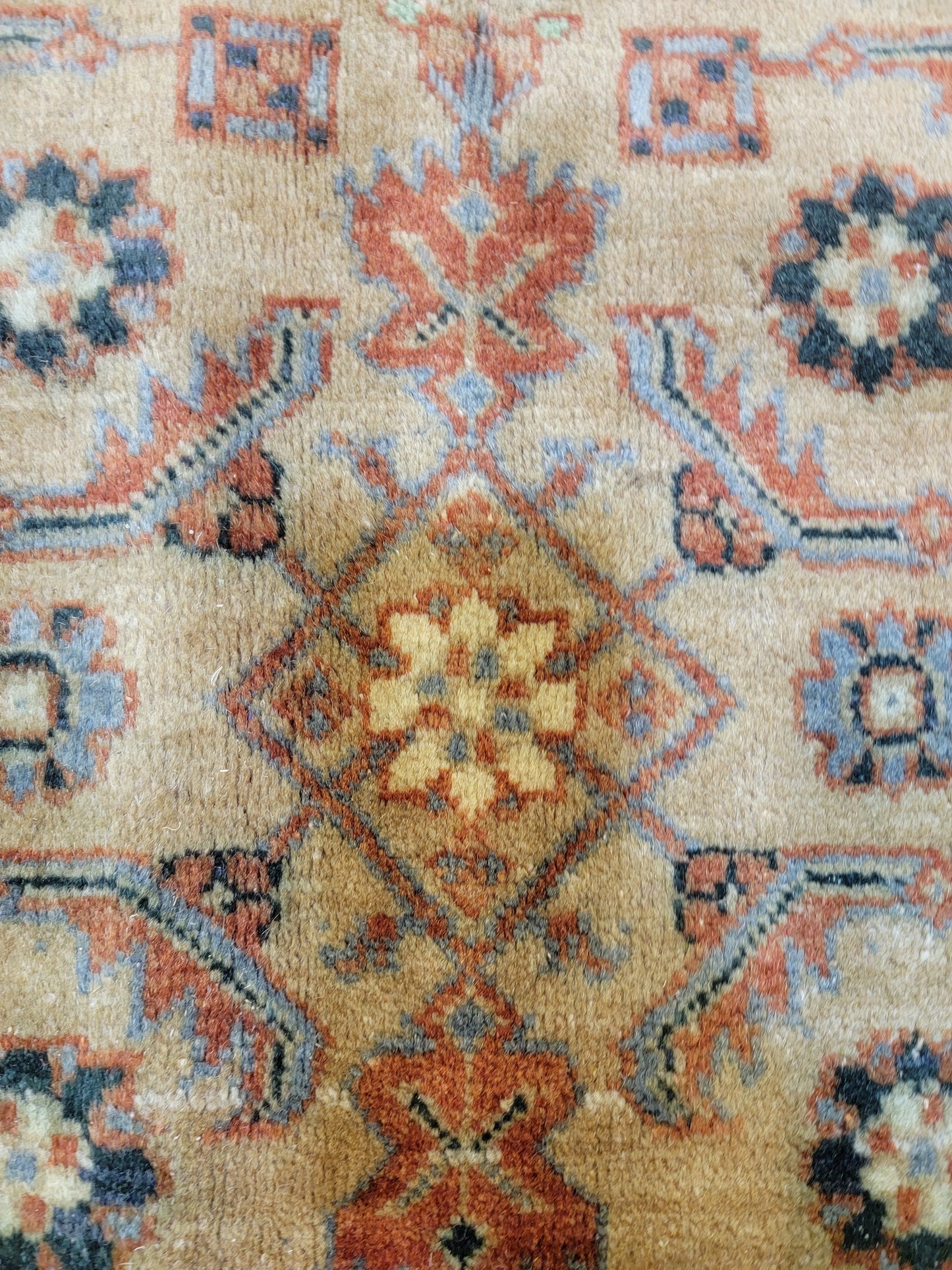 Hand-Knotted Wool Rug Egyptian Oushak 9'9" x 14'2"