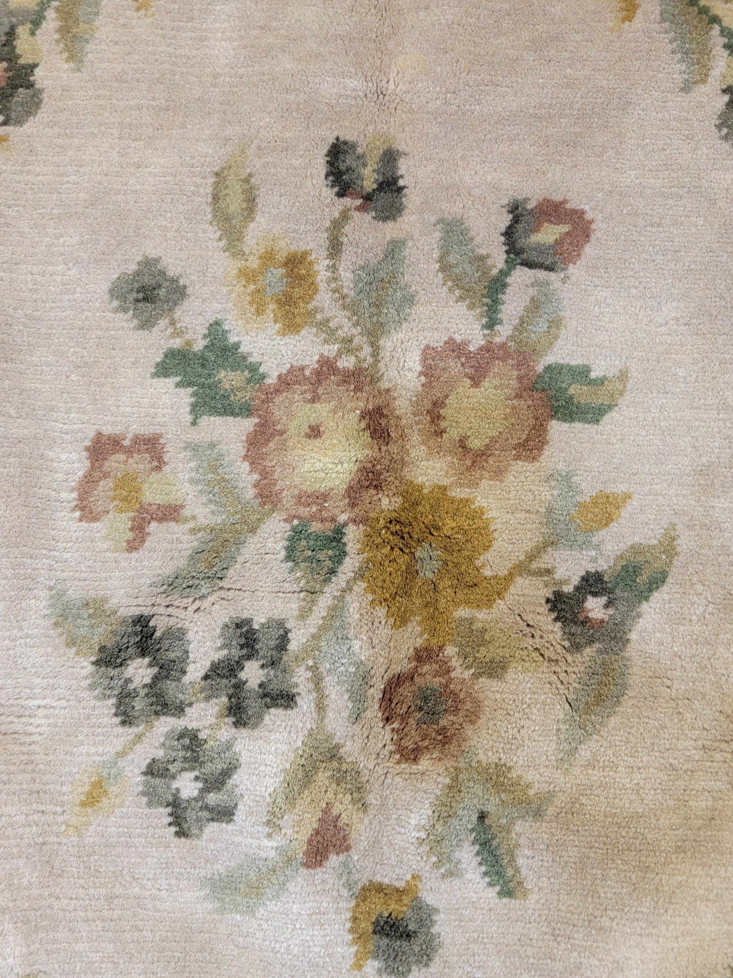 Hand-Knotted Wool Rug Chinese 6'2" x 8'10"