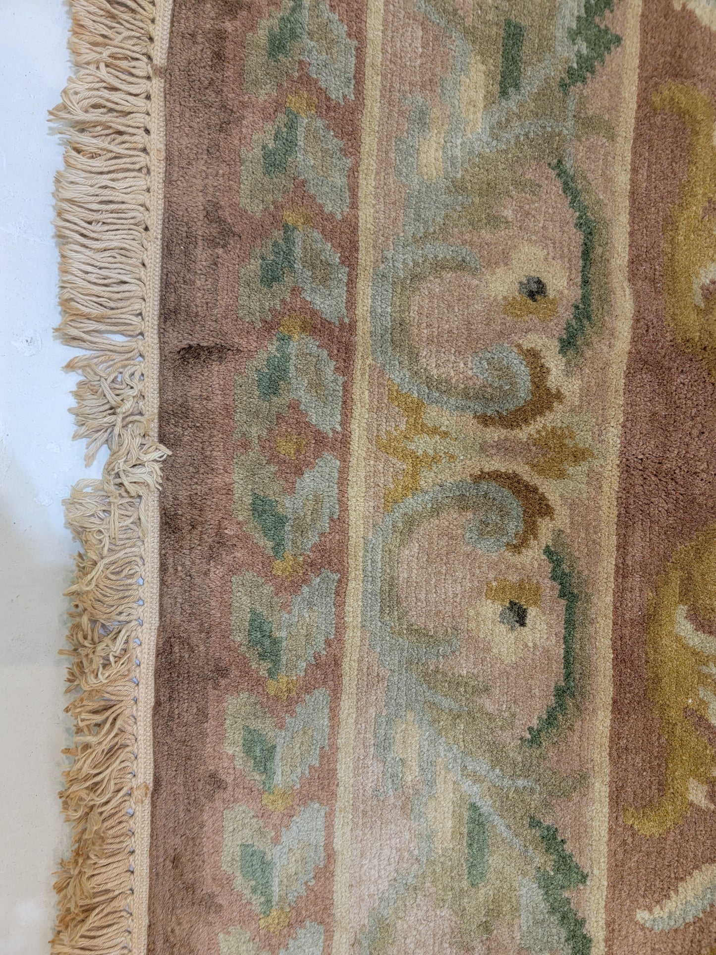 Hand-Knotted Wool Rug Chinese 6'2" x 8'10"
