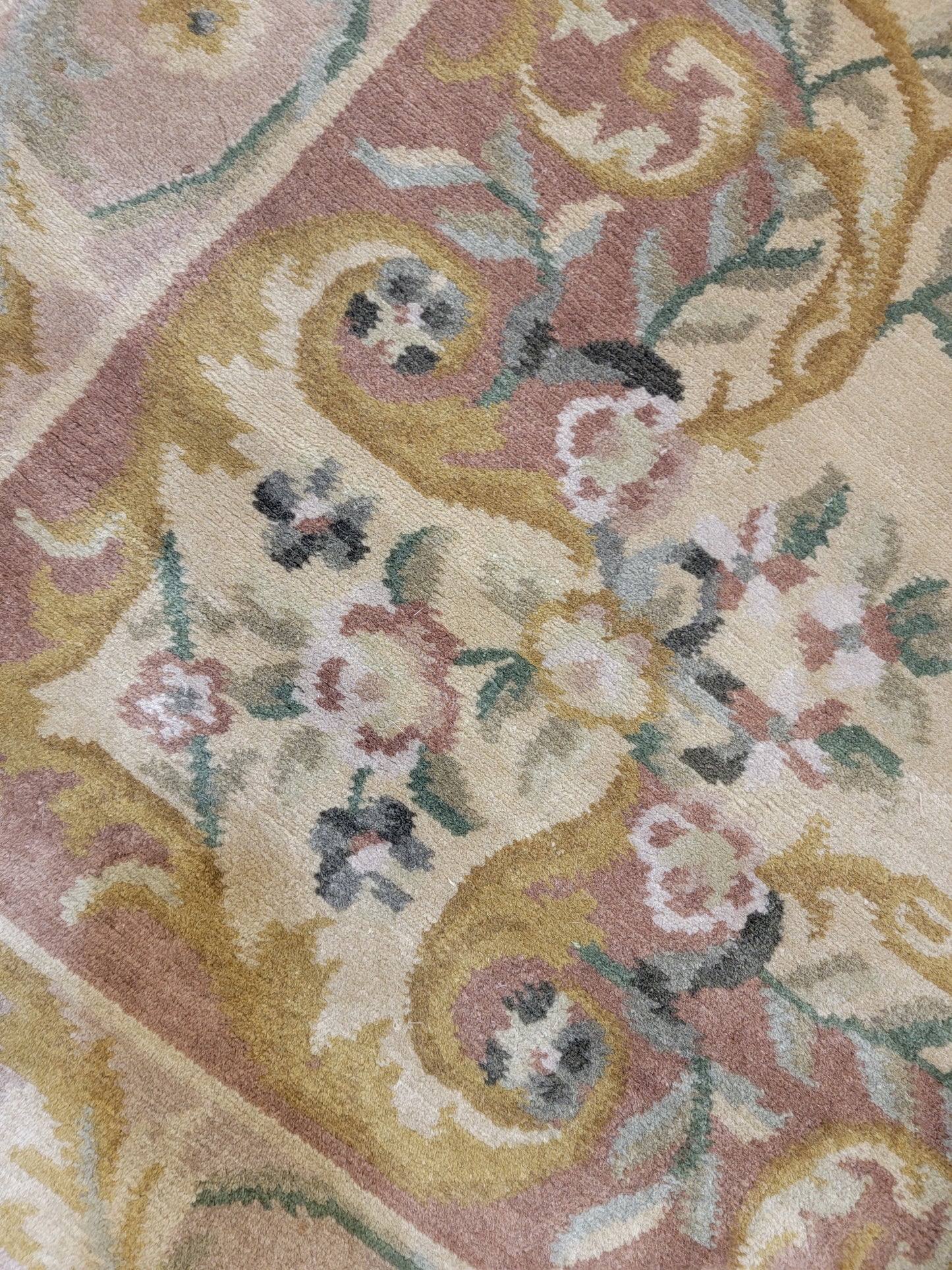 Hand-Knotted Wool Rug Chinese 6'2" x 8'10"