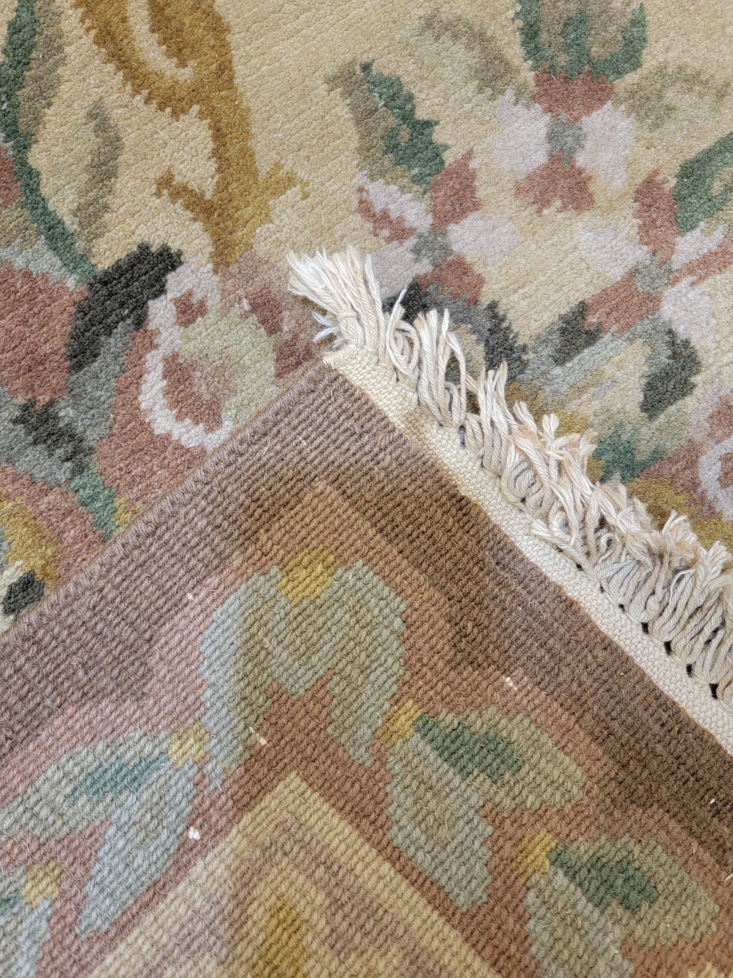 Hand-Knotted Wool Rug Chinese 6'2" x 8'10"