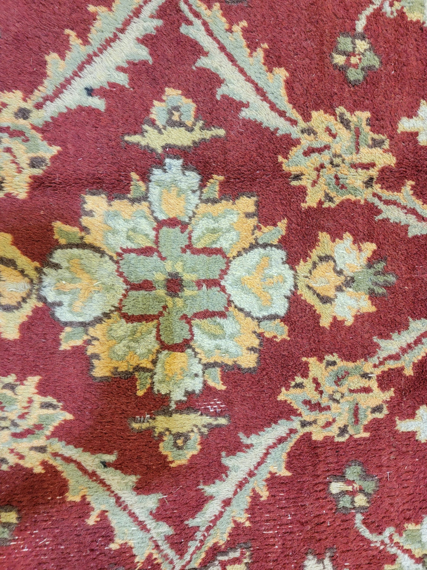 Hand-Knotted Wool Rug Indian 8'5" x 11'8"