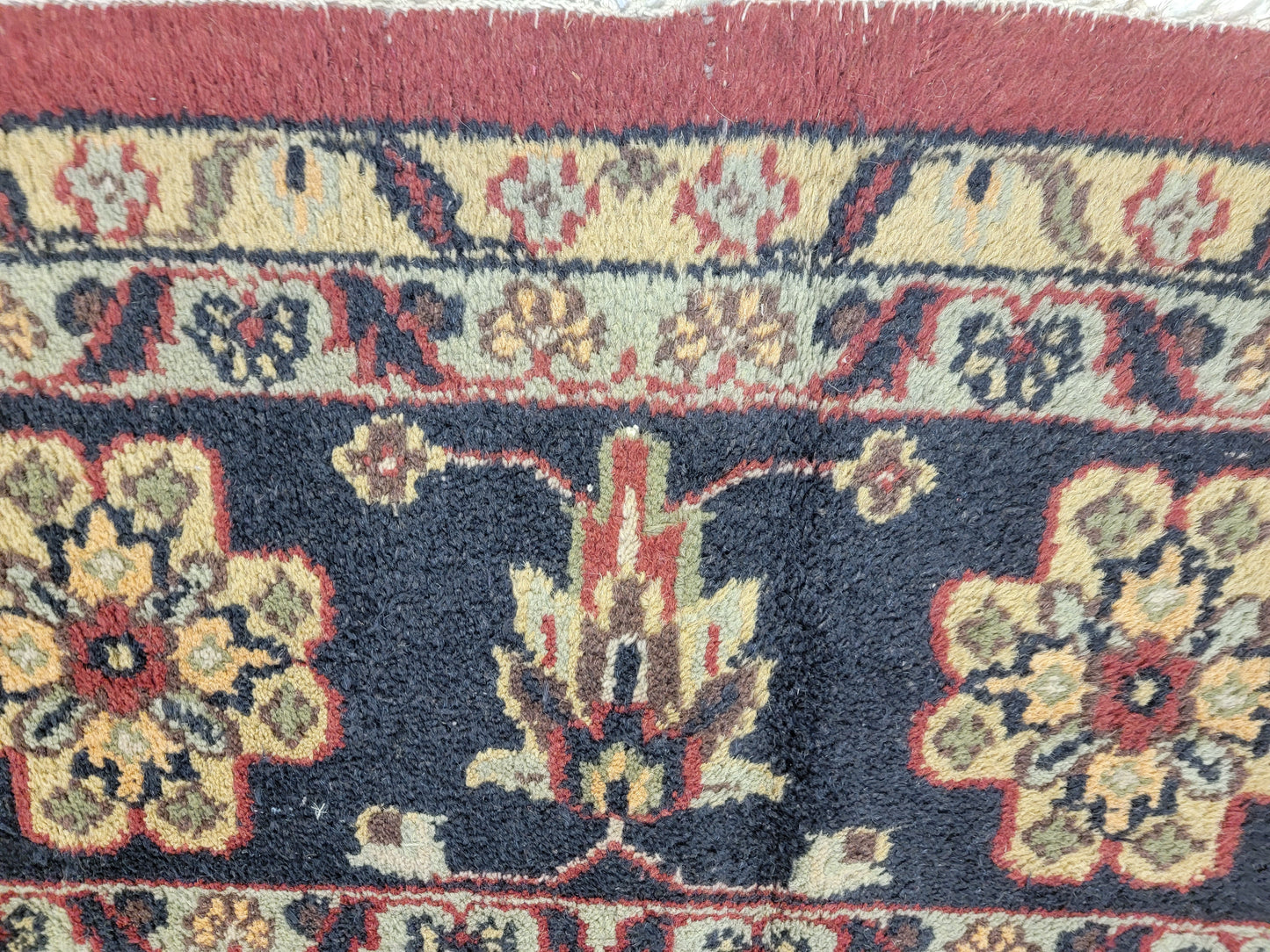 Hand-Knotted Wool Rug Indian 8'5" x 11'8"