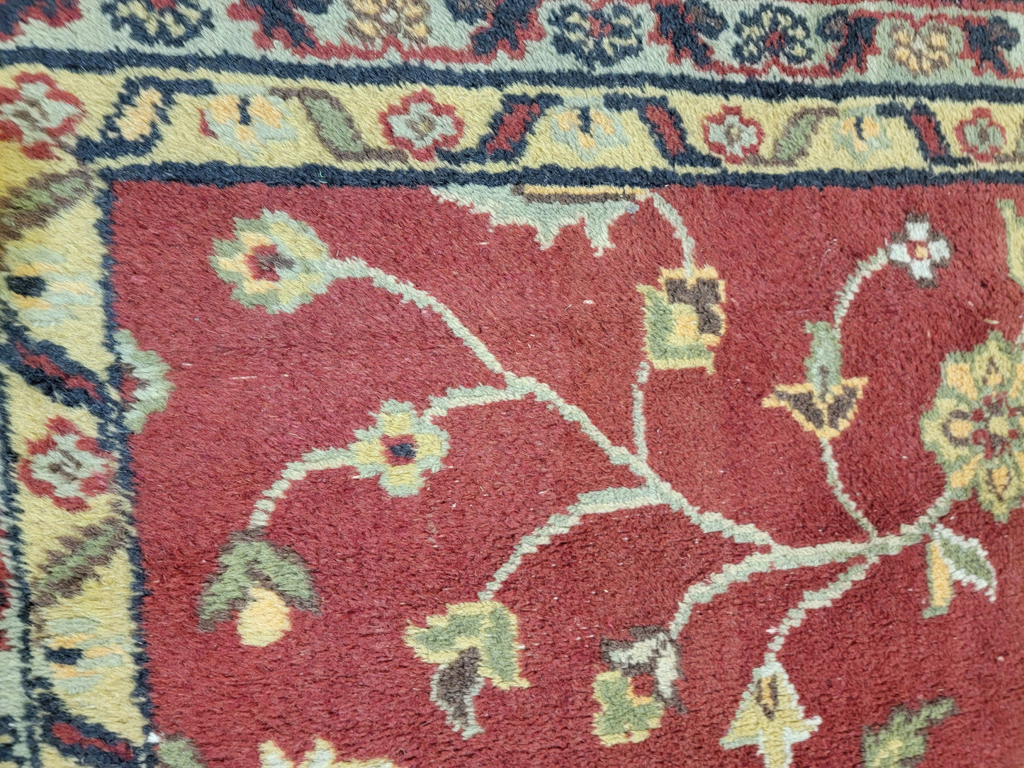 Hand-Knotted Wool Rug Indian 8'5" x 11'8"