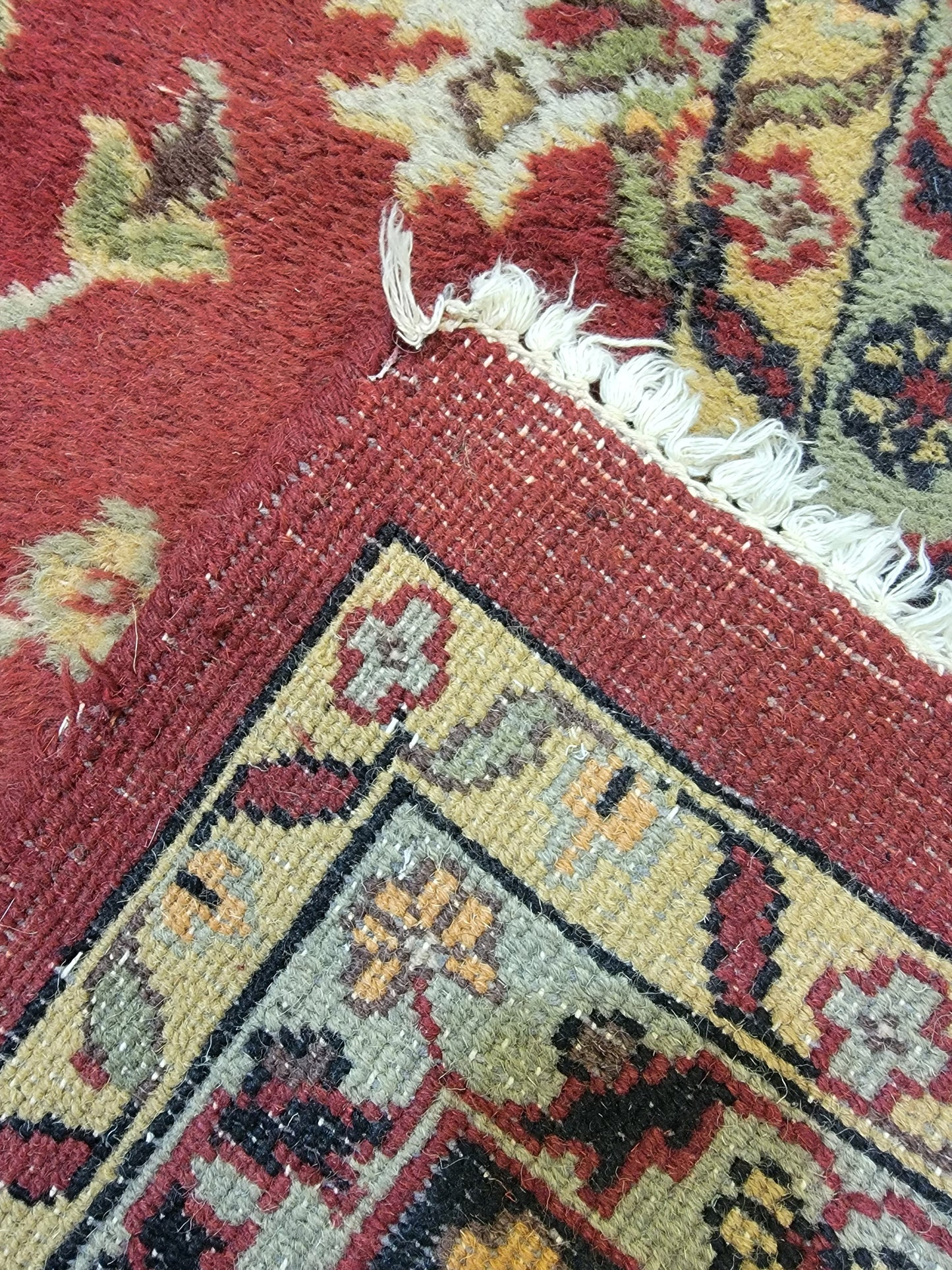 Hand-Knotted Wool Rug Indian 8'5" x 11'8"