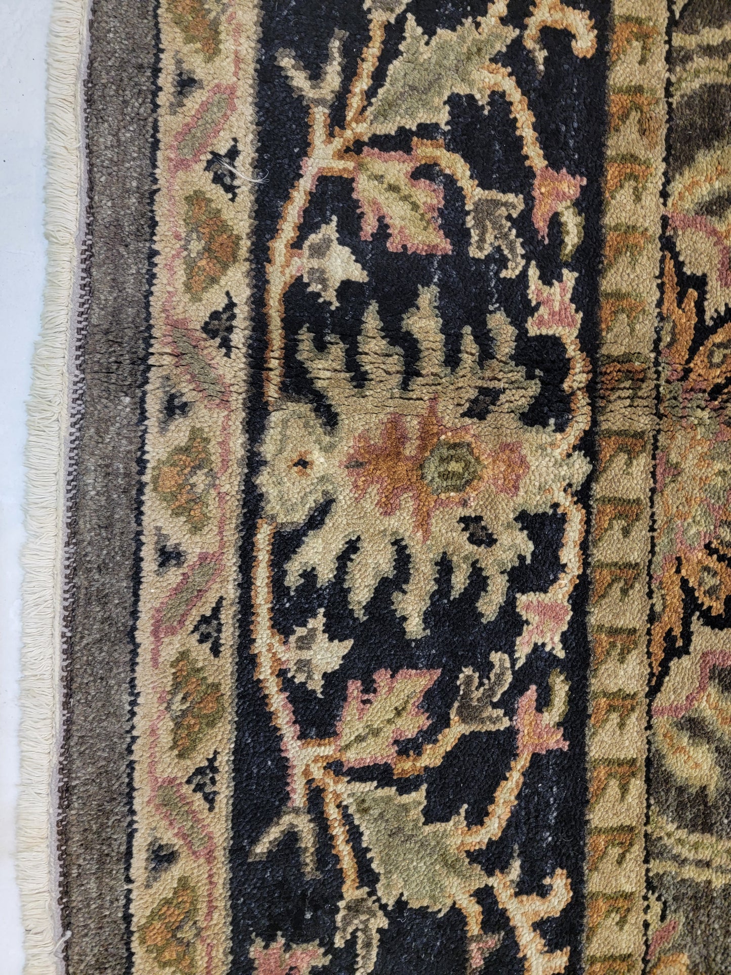 Hand-Knotted Wool Rug Indian 8'3" x 9'10"