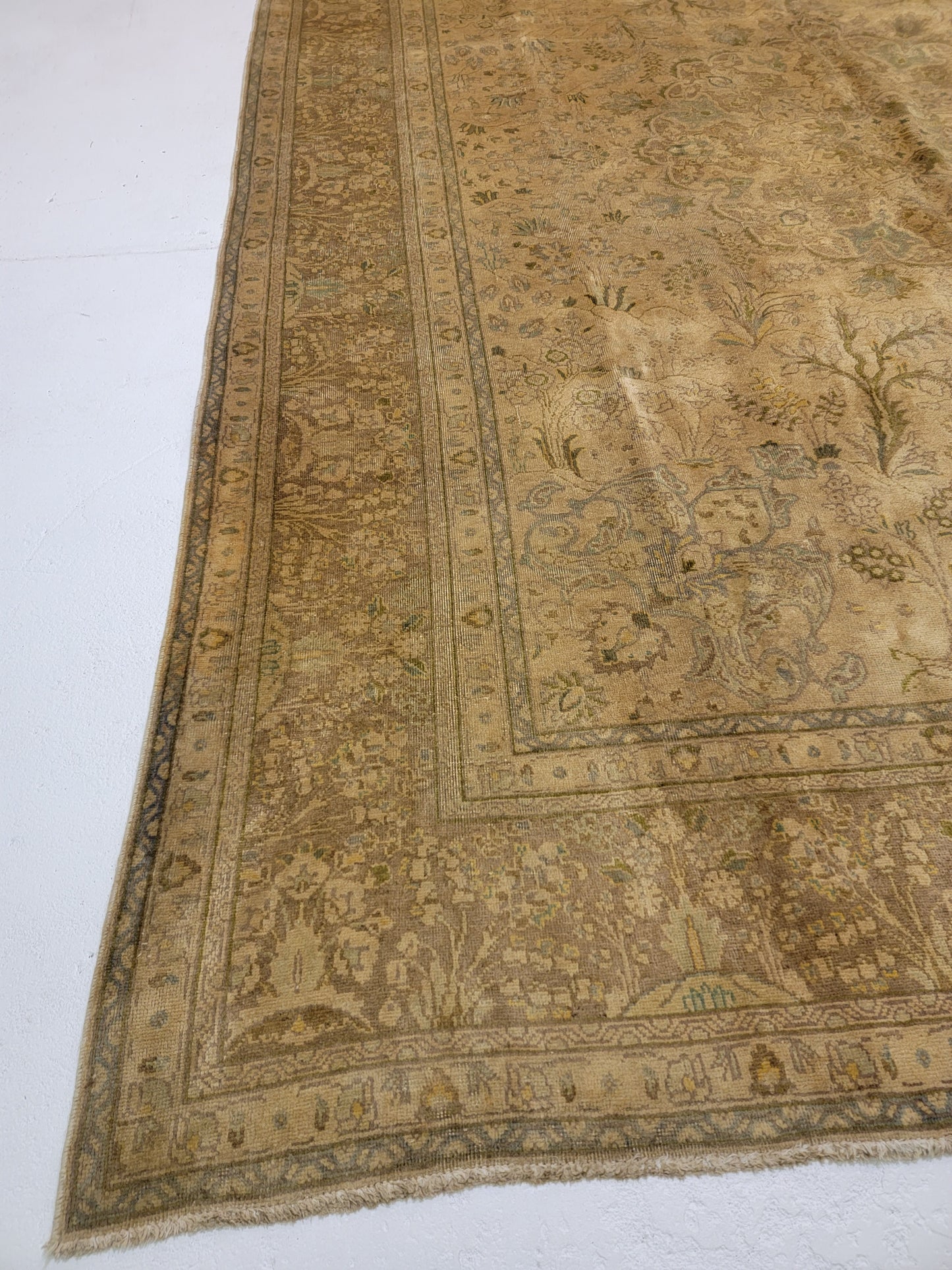 Hand-Knotted Wool Rug Tabriz 9'10" x 12'3"
