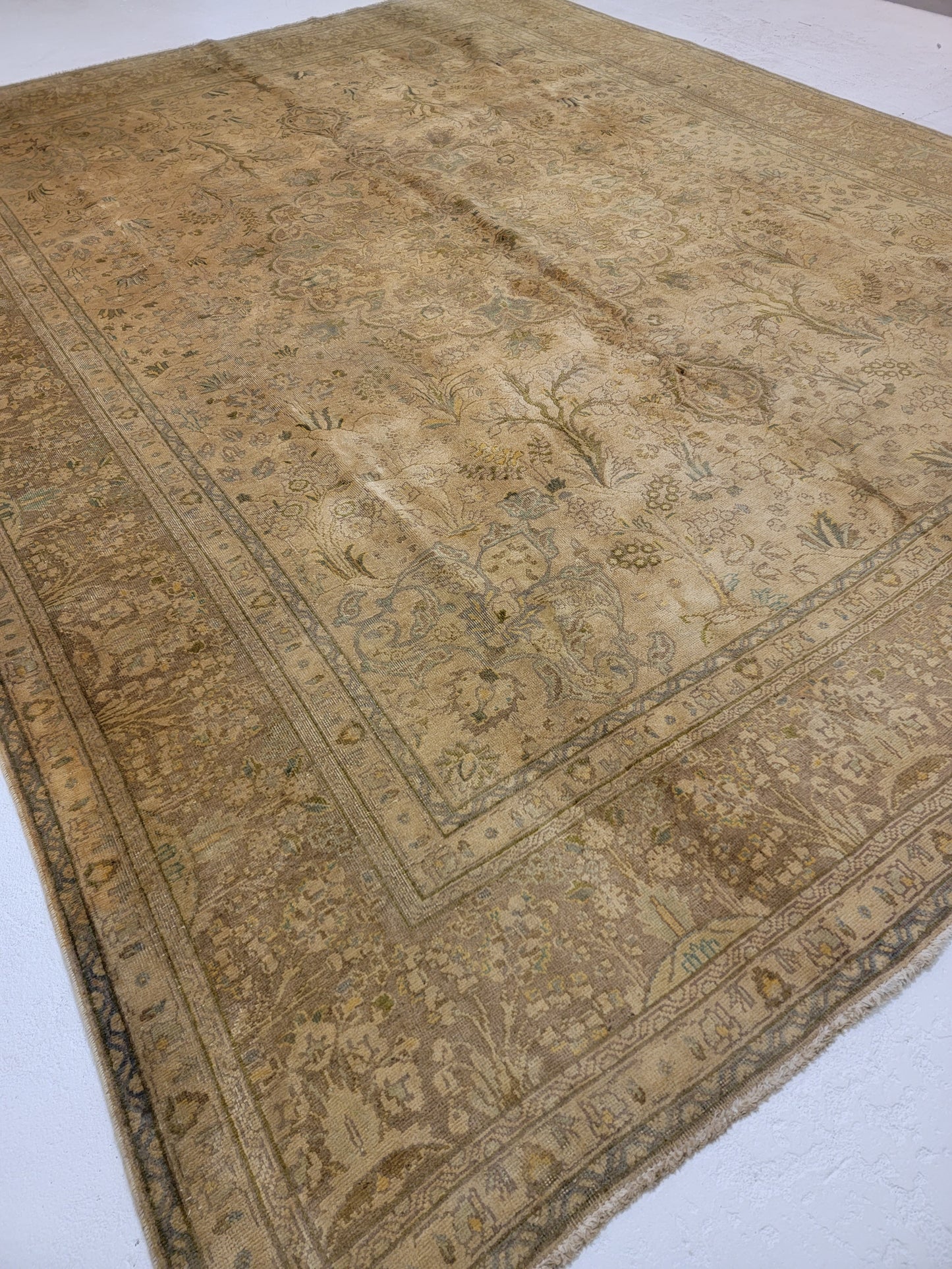 Hand-Knotted Wool Rug Tabriz 9'10" x 12'3"