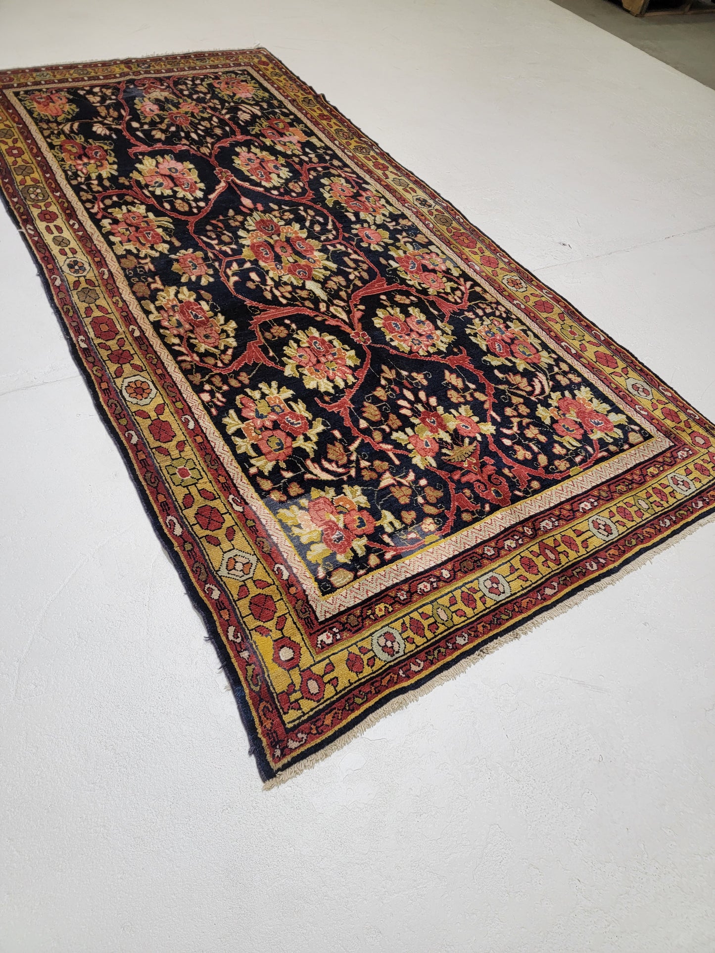 Hand-Knotted Wool Gallery Size Arak 4'4" x 9'10"
