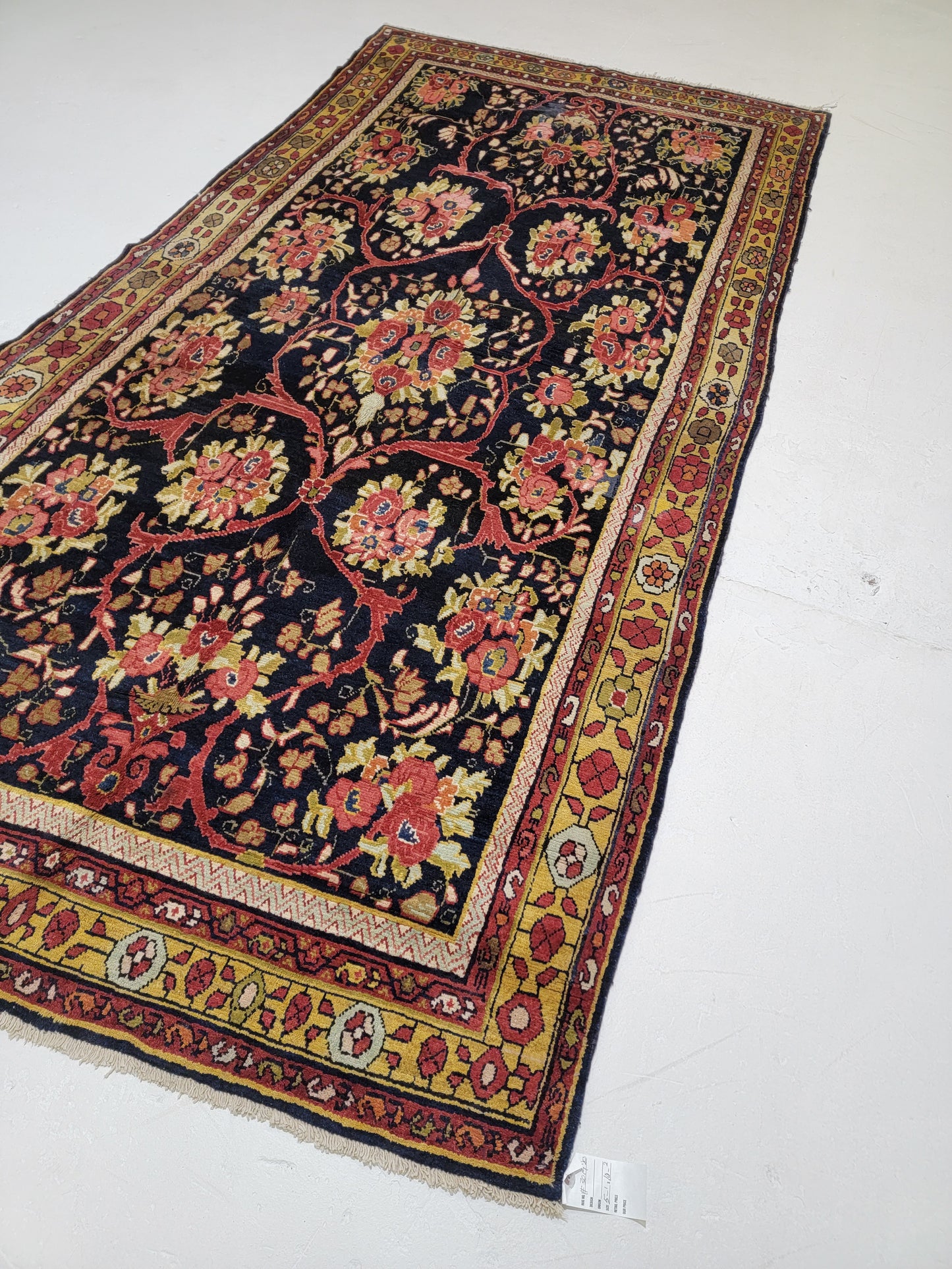 Hand-Knotted Wool Gallery Size Arak 4'4" x 9'10"