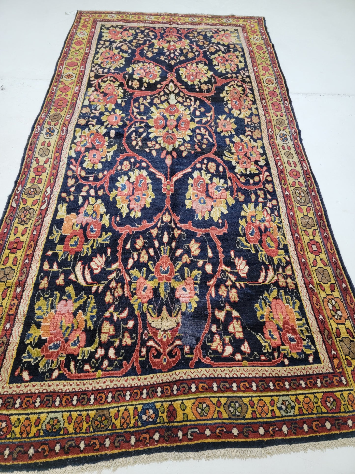 Hand-Knotted Wool Gallery Size Arak 4'4" x 9'10"