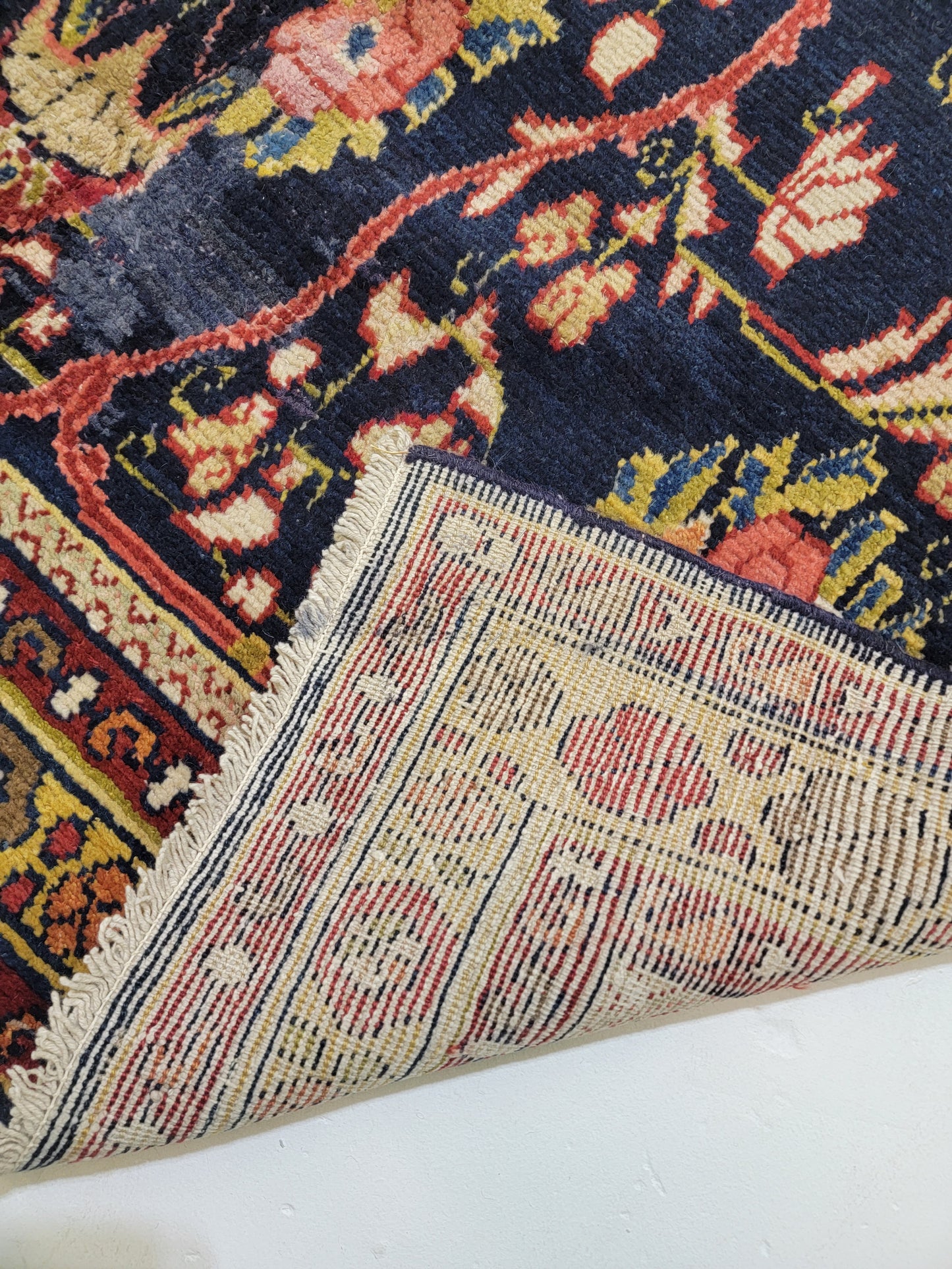 Hand-Knotted Wool Gallery Size Arak 4'4" x 9'10"
