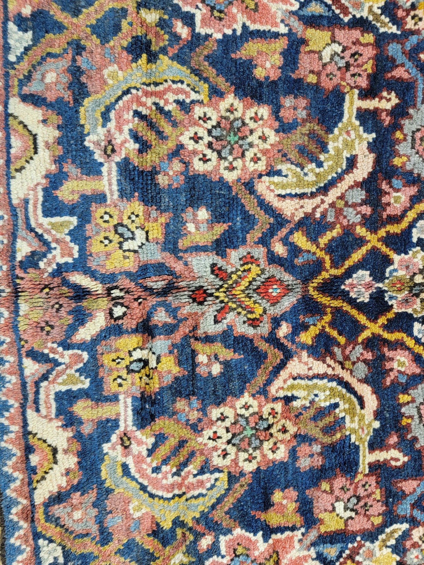 Hand-Knotted Wool Gallery Size Kurdish Sanandaj 4'7" x 10'