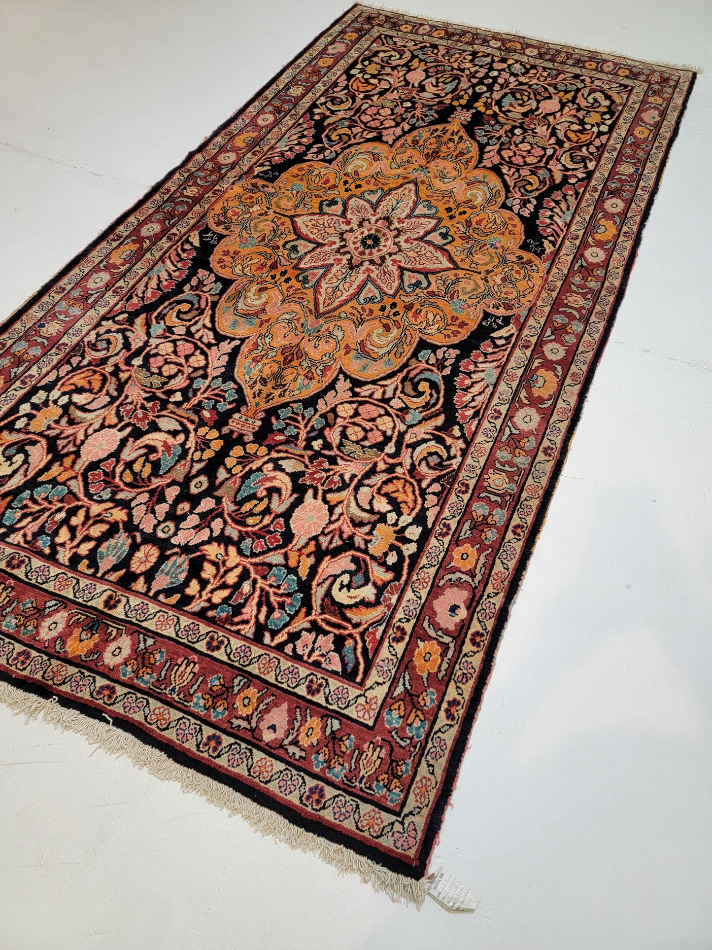 Hand-Knotted Wool Gallery Size Arak 5'1" x 10'4"