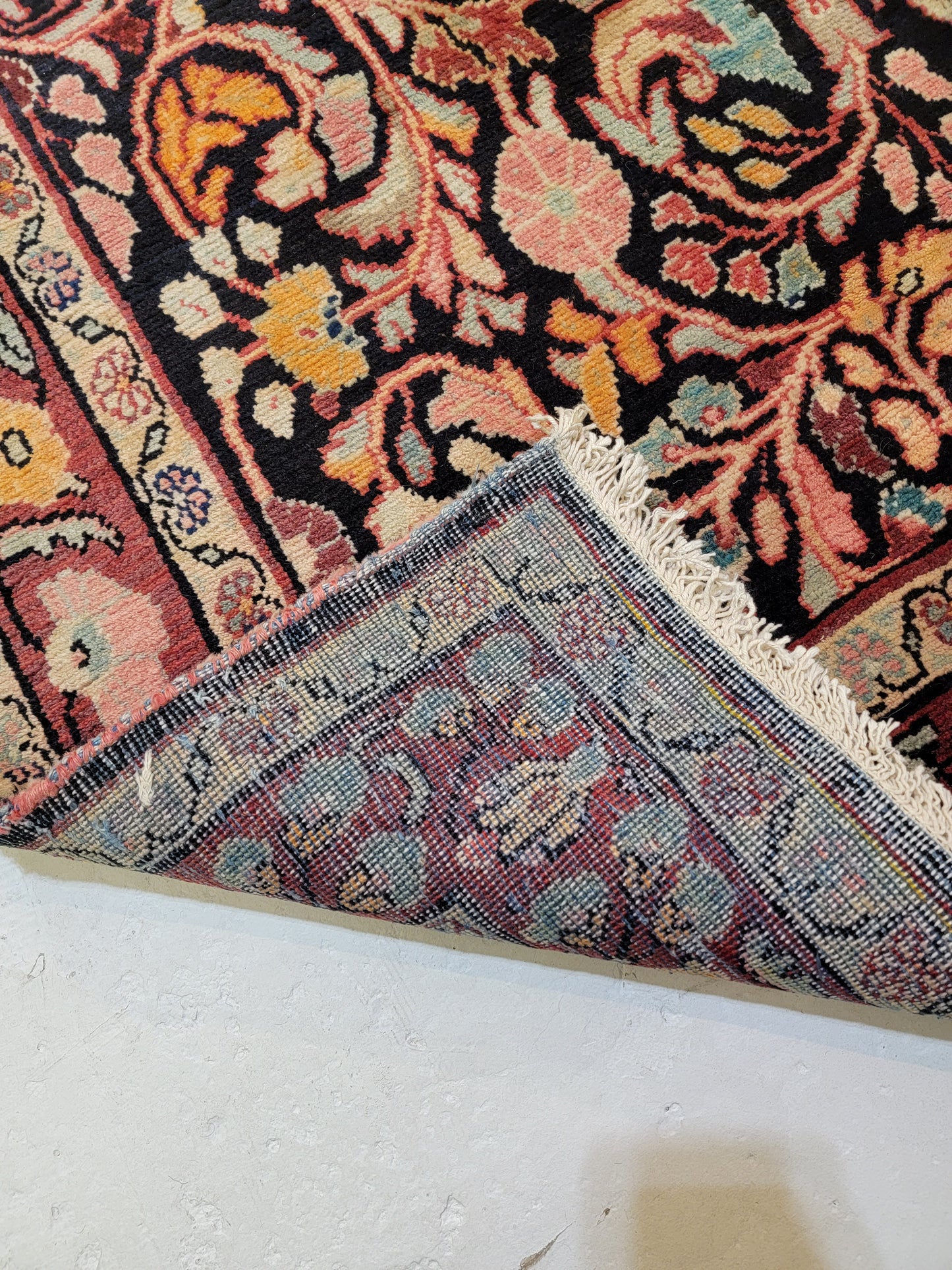 Hand-Knotted Wool Gallery Size Arak 5'1" x 10'4"