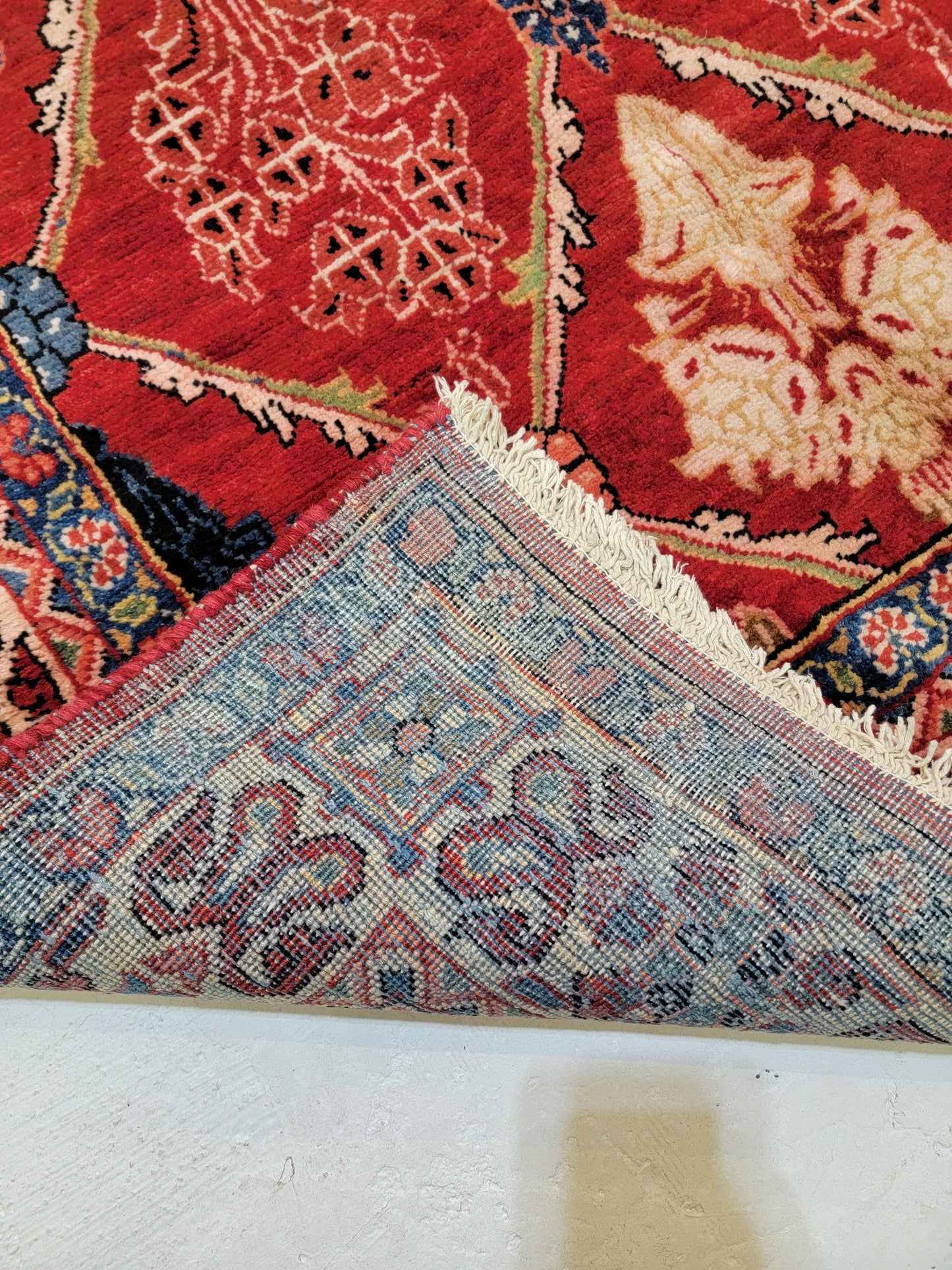 Hand-Knotted Wool Gallery Size Mahal 4'3" x 10'9"
