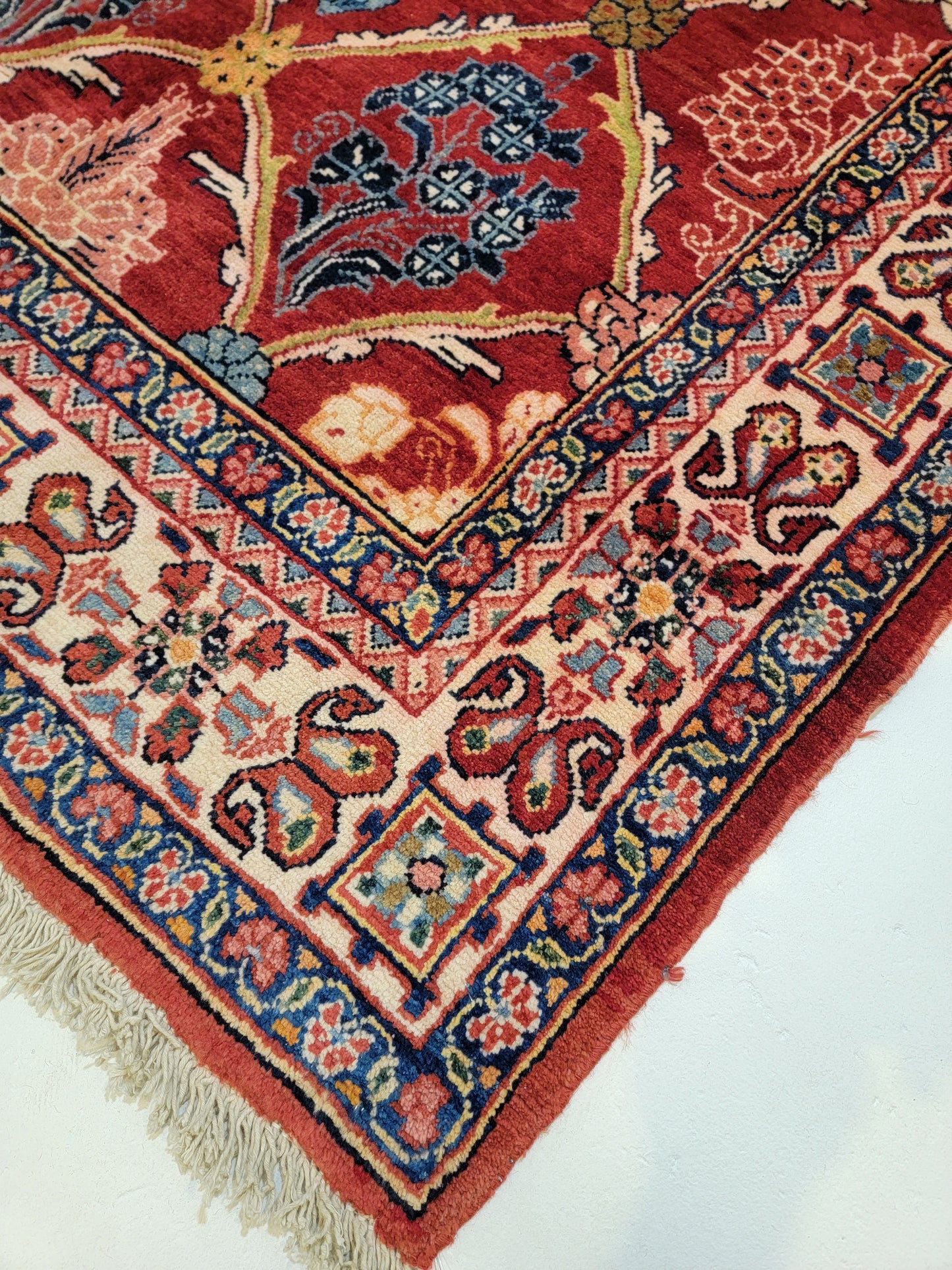 Hand-Knotted Wool Gallery Size Mahal 4'3" x 10'9"