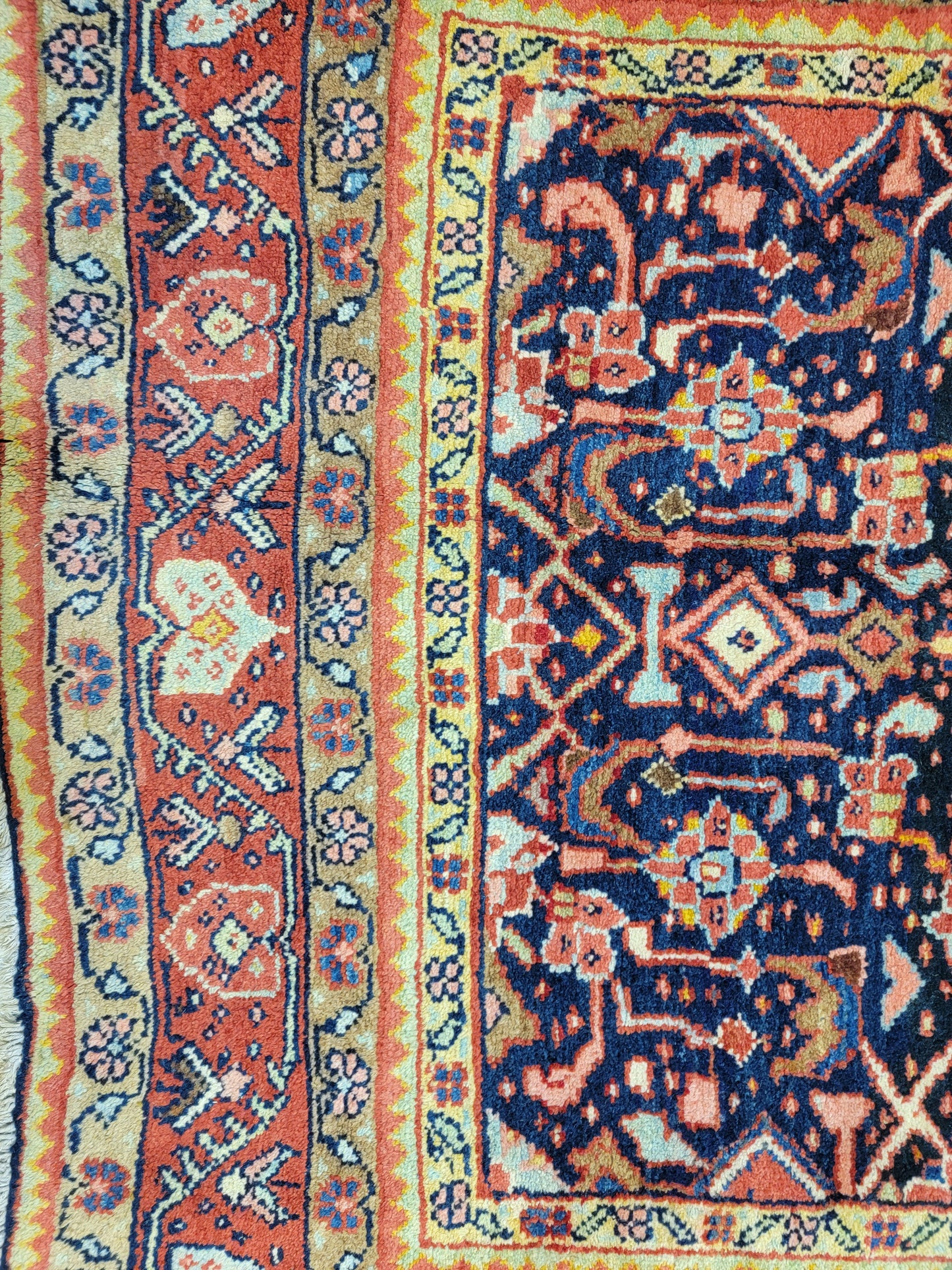 Hand-Knotted Wool Gallery Size Arak 3'9" x 9'9"