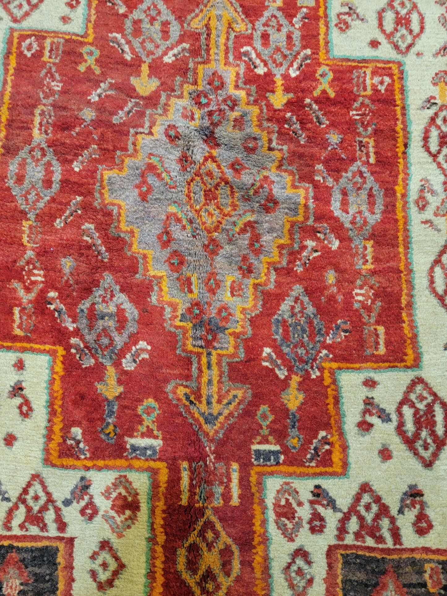 Hand-Knotted Wool Gallery Size Kurdish Senneh 4'6" x 9'9"