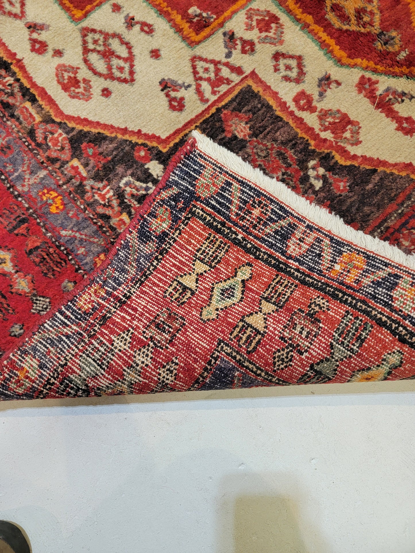Hand-Knotted Wool Gallery Size Kurdish Senneh 4'6" x 9'9"