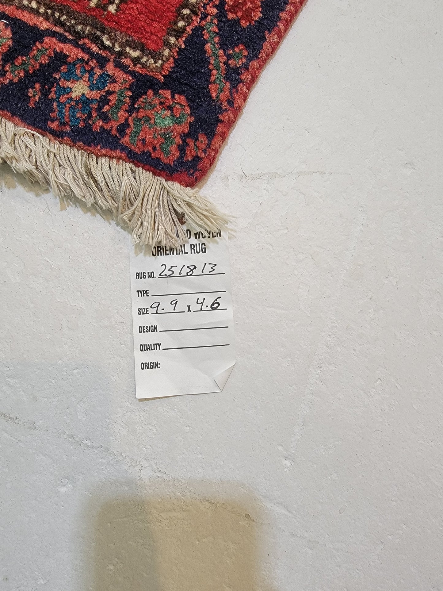 Hand-Knotted Wool Gallery Size Kurdish Senneh 4'6" x 9'9"