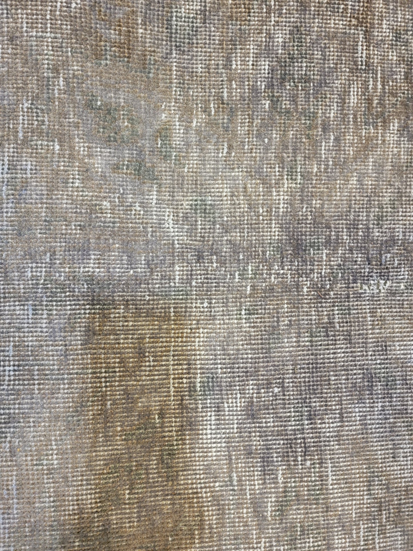 Hand-Knotted Wool Rug Tabriz Distressed Over Dye 9'1" x 12'5"