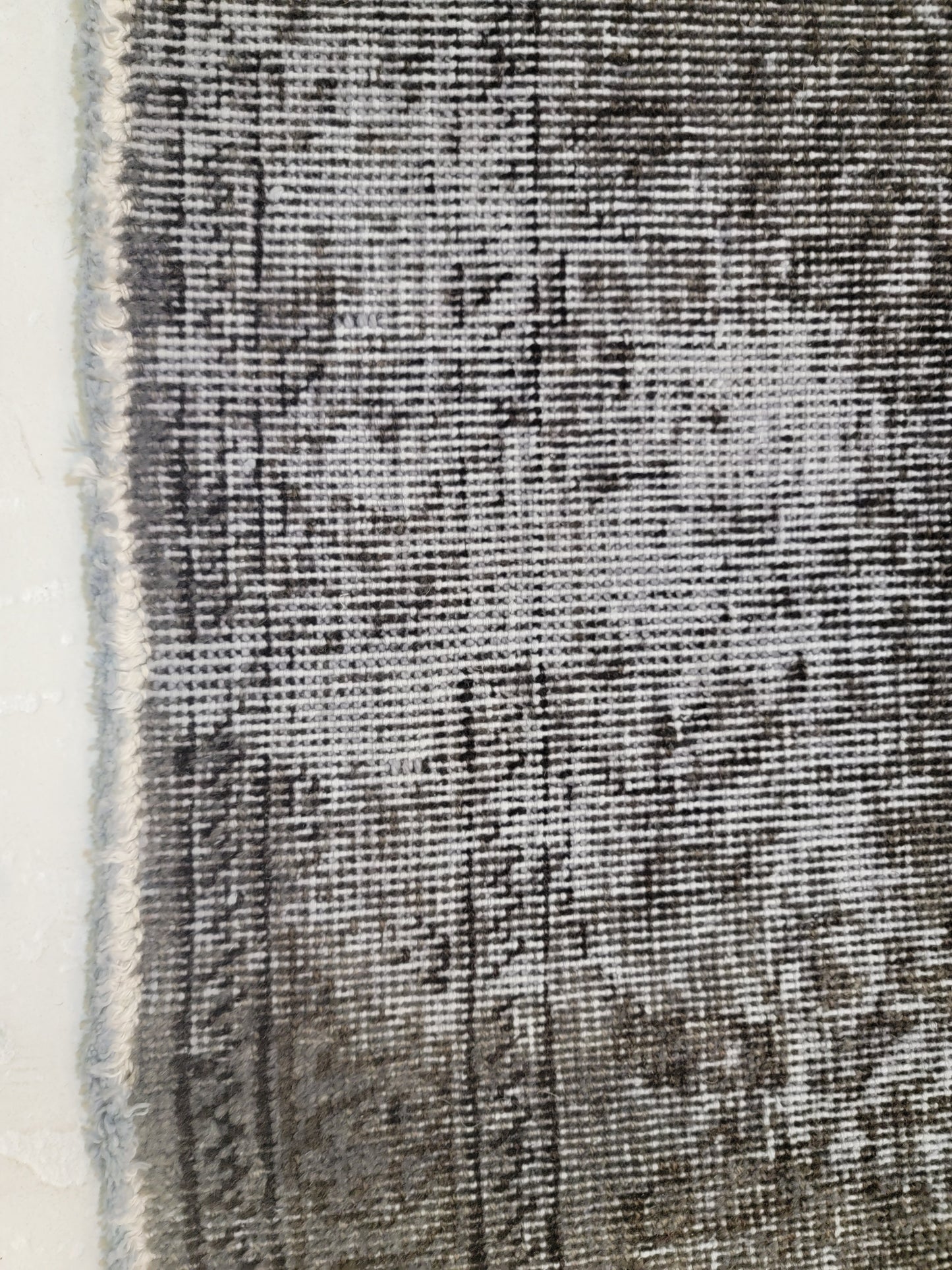 Hand-Knotted Wool Rug Tabriz Distressed Over Dye 9'7" x 12'9"