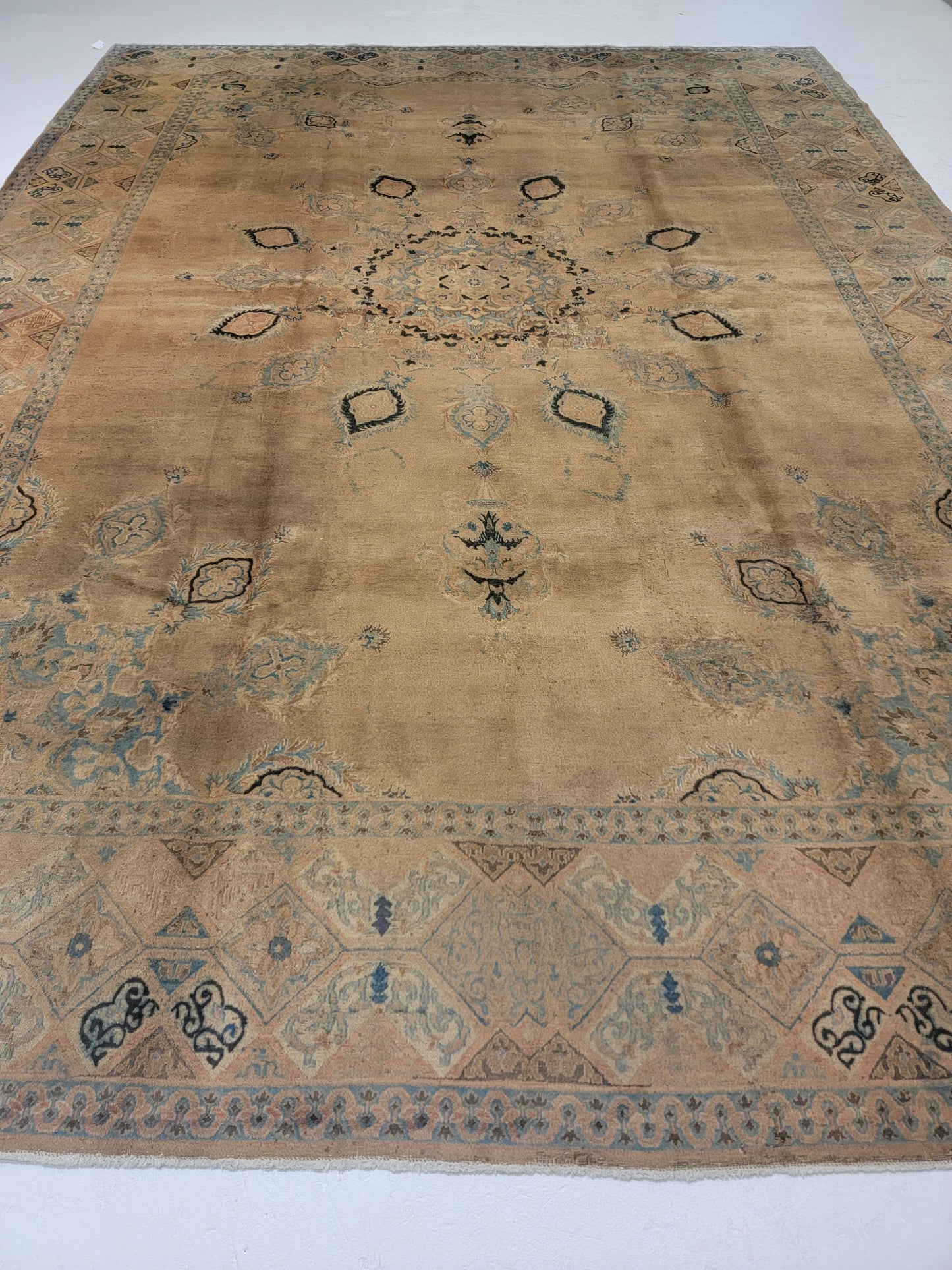 Hand-Knotted Wool Rug Tabriz 10'2" x 13'11"