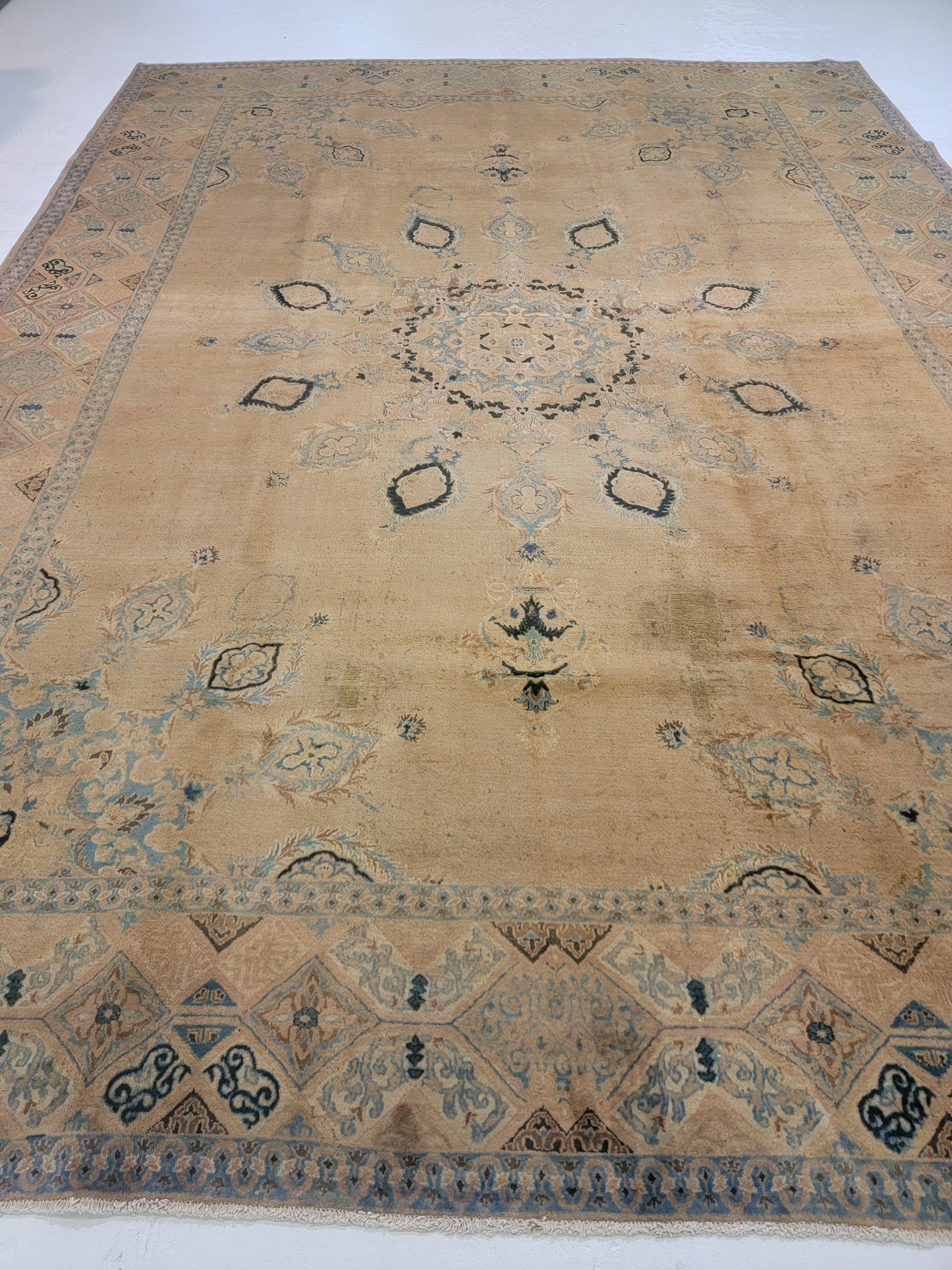 Hand-Knotted Wool Rug Tabriz 10'2" x 13'11"
