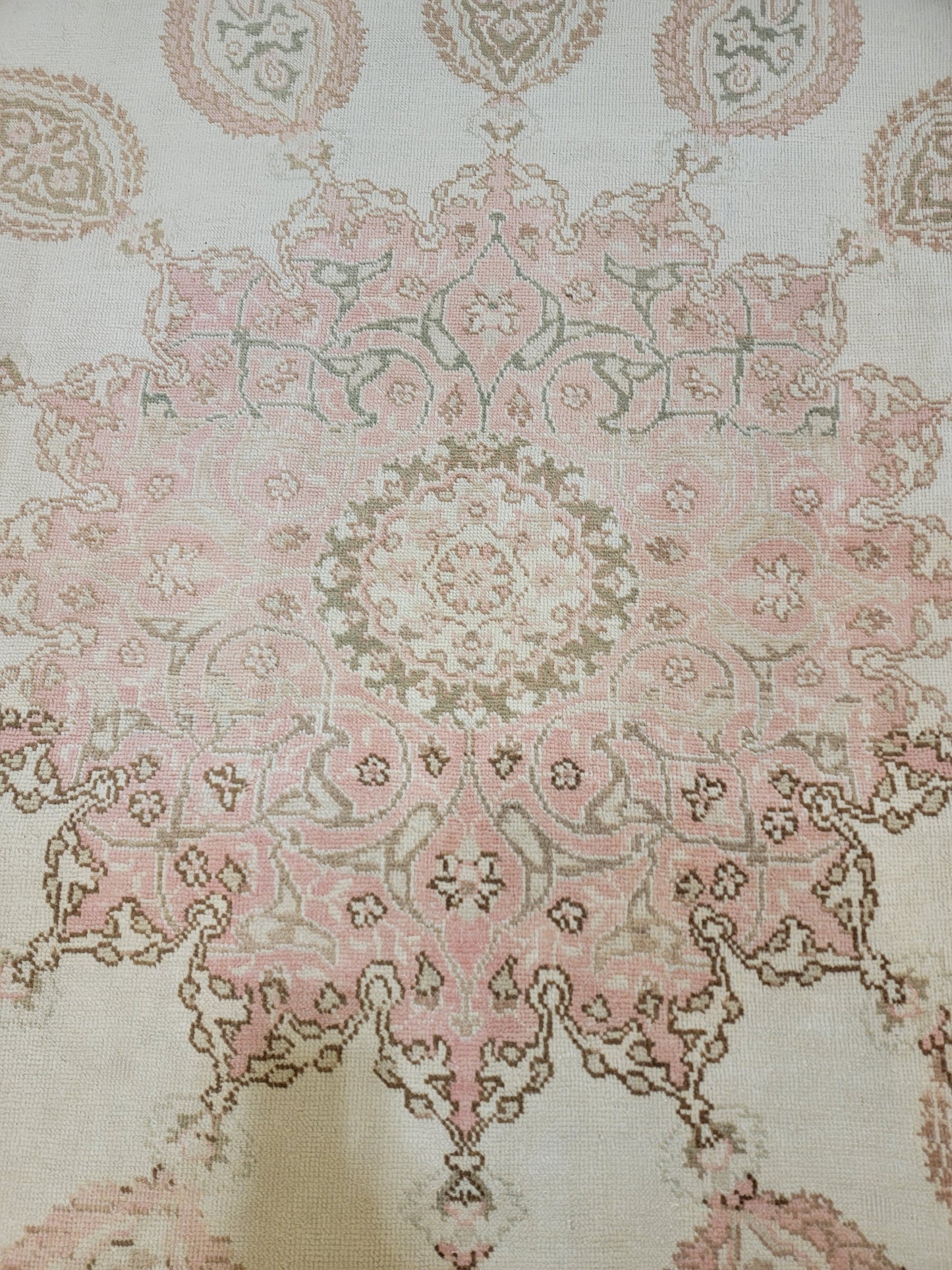 Hand-Knotted Wool Rug Tabriz 9'10" x 13'3"