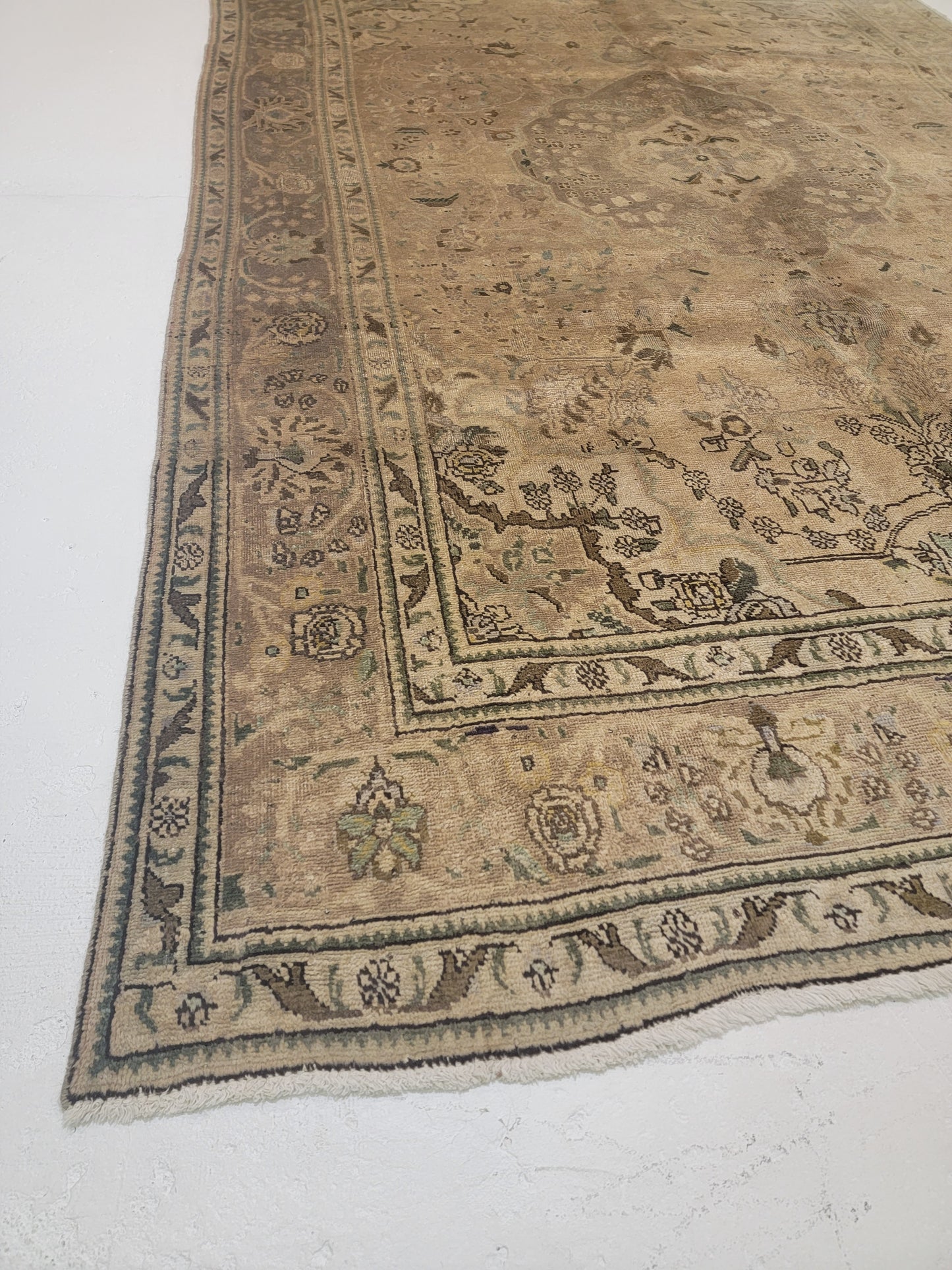 Hand-Knotted Wool Rug Tabriz 6'11" x 9'10"