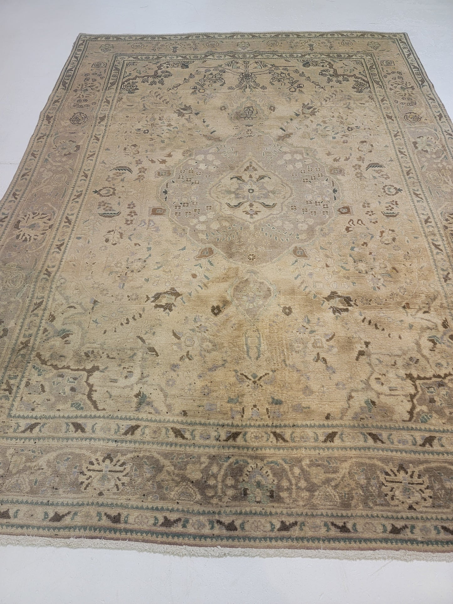 Hand-Knotted Wool Rug Tabriz 6'11" x 9'10"