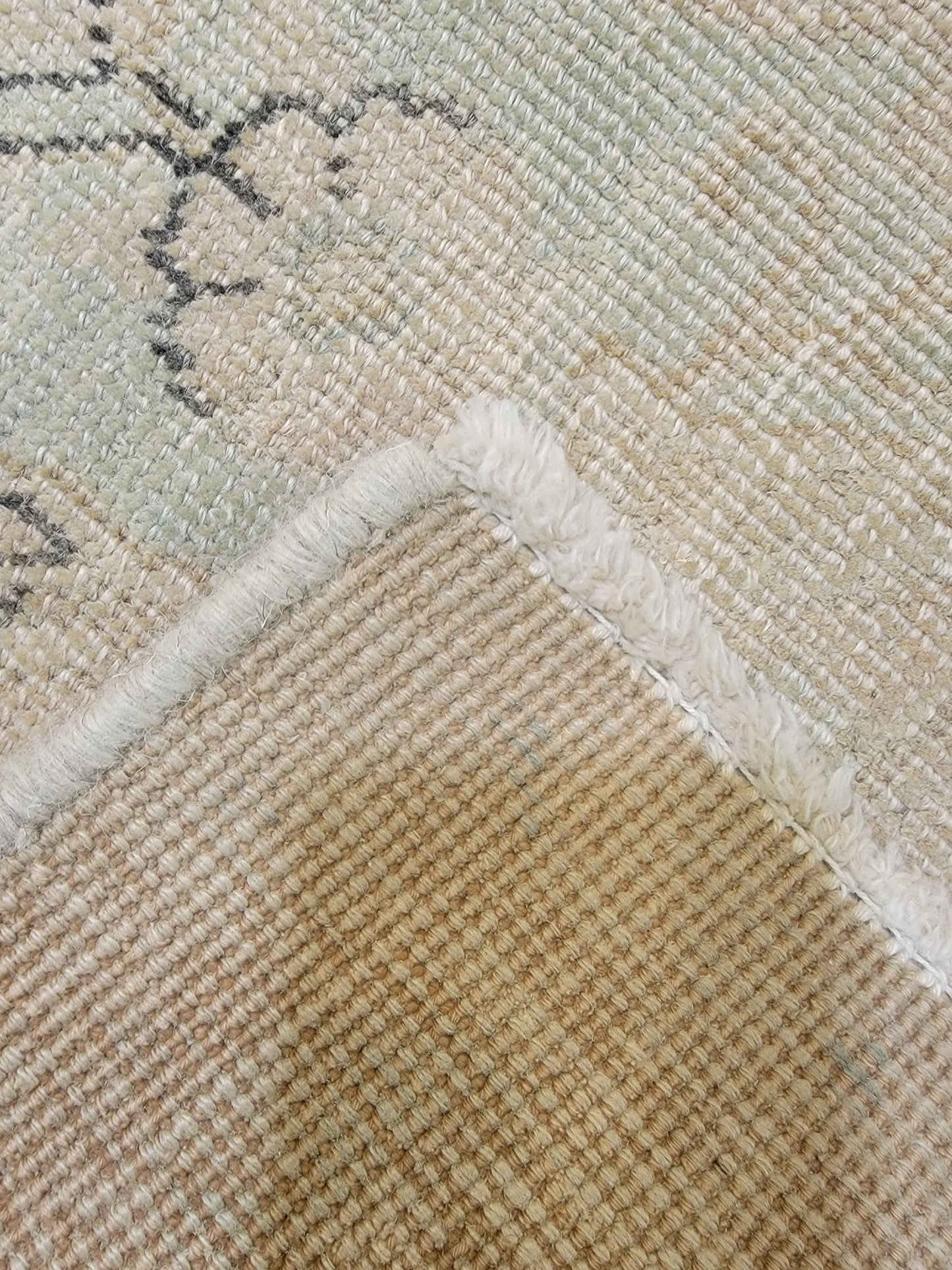 Hand-Knotted Wool Rug Tabriz Distressed 9'6" x 12'8"