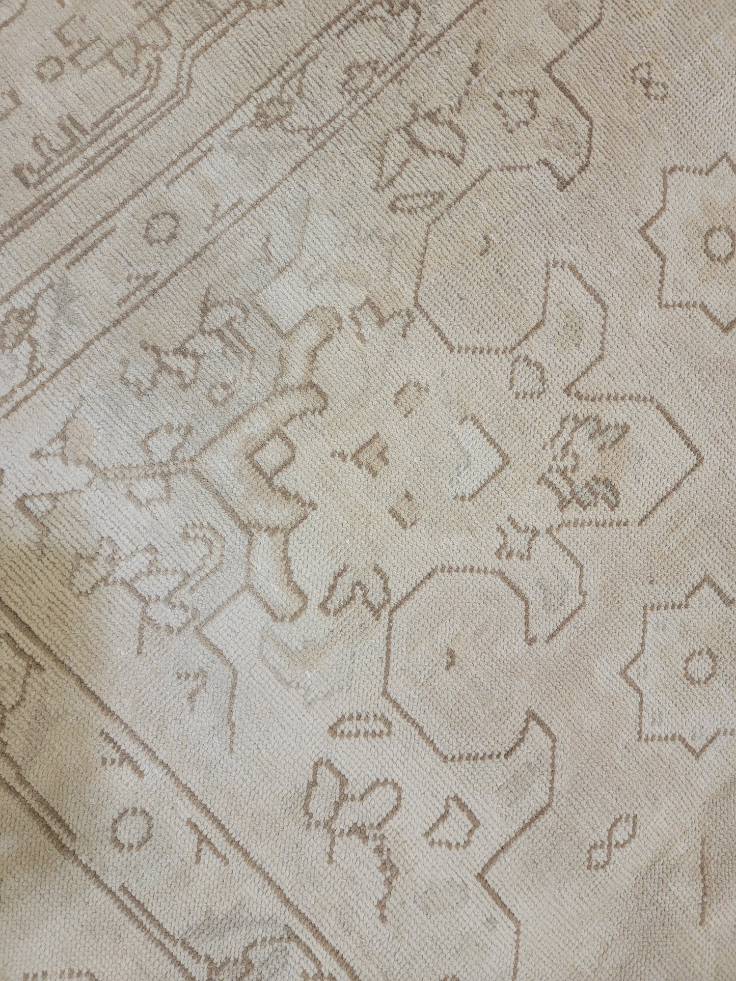 Hand-Knotted Wool Rug Tabriz Distressed 9'5" x 12'5"