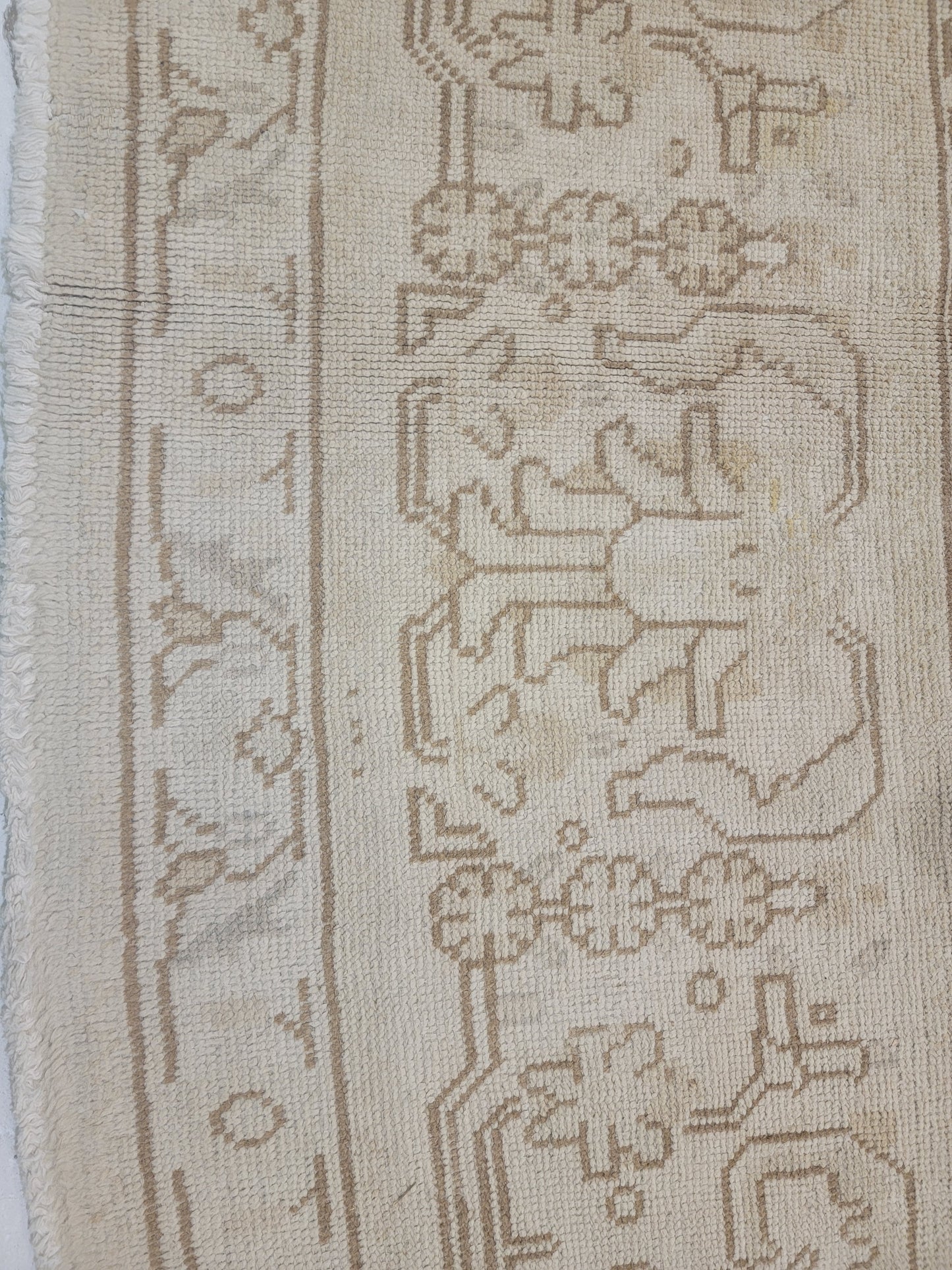 Hand-Knotted Wool Rug Tabriz Distressed 9'5" x 12'5"