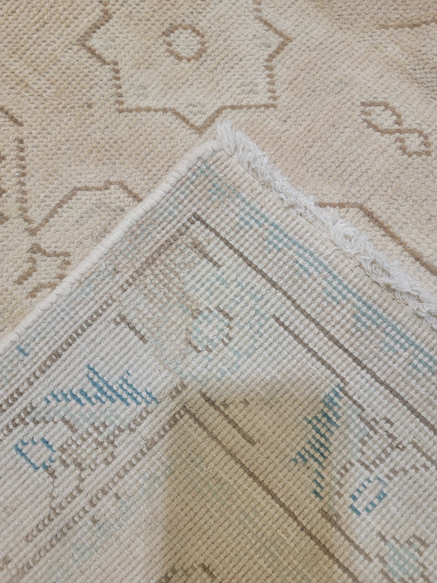 Hand-Knotted Wool Rug Tabriz Distressed 9'5" x 12'5"