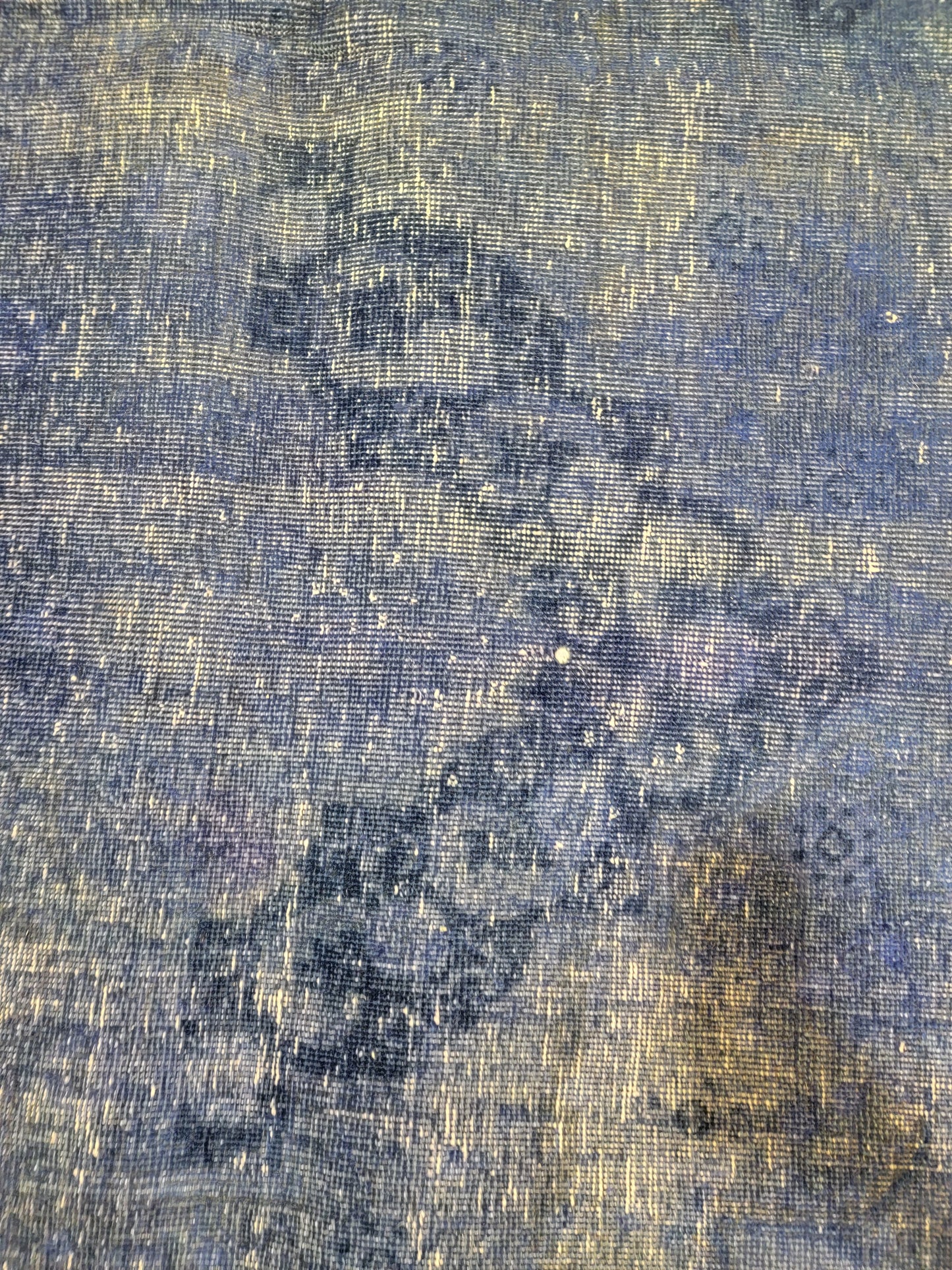 Hand-Knotted Wool Rug Tabriz Distressed Over Dye 8'2" x 11'6"