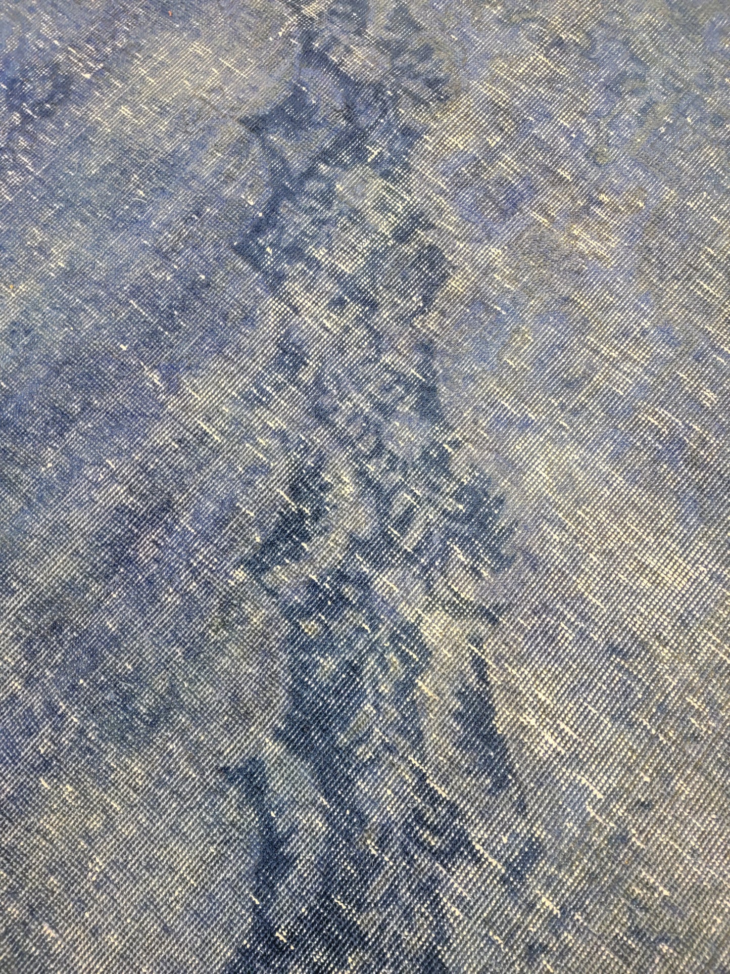 Hand-Knotted Wool Rug Tabriz Distressed Over Dye 8'2" x 11'6"