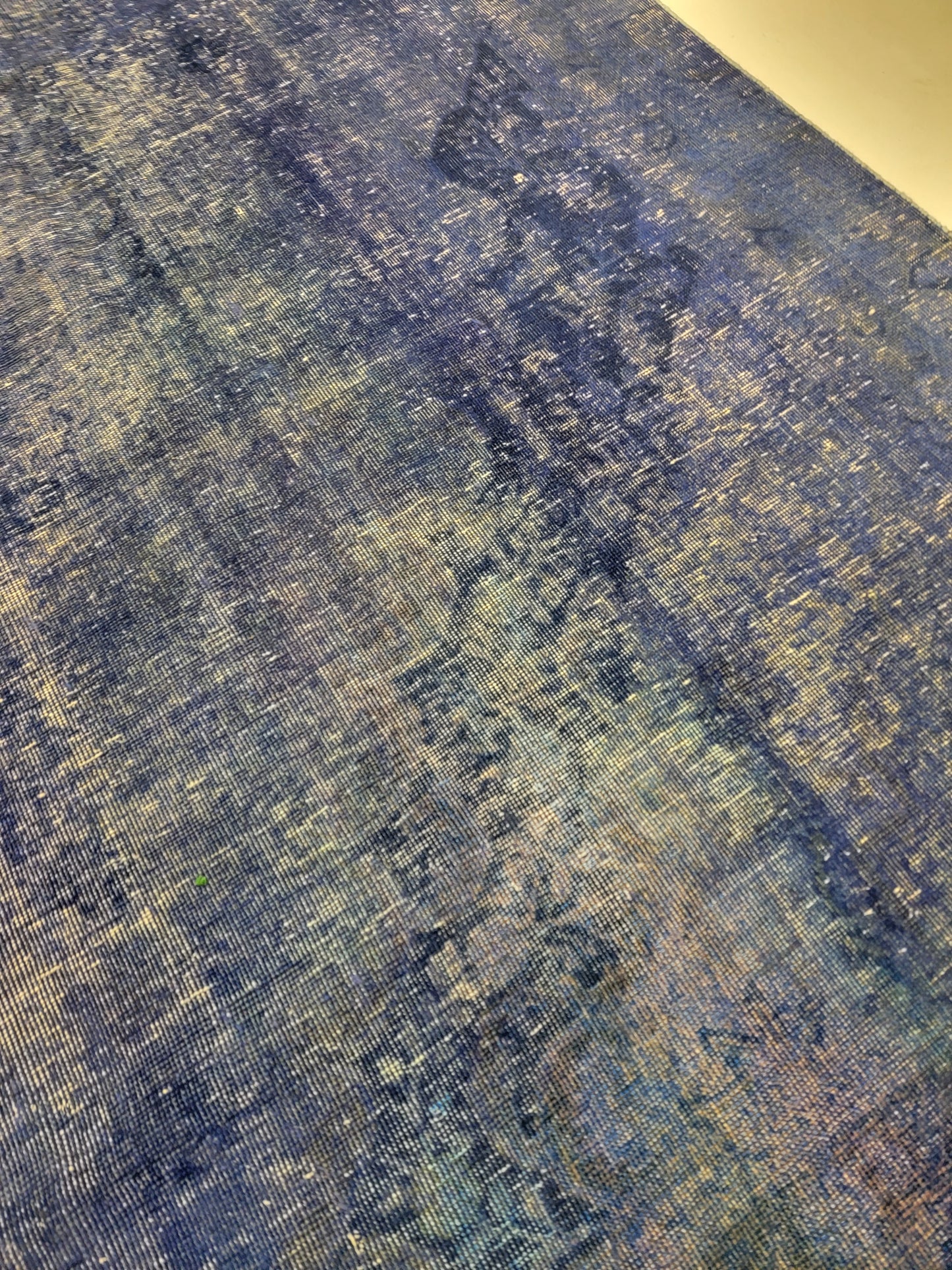 Hand-Knotted Wool Rug Tabriz Distressed Over Dye 8'2" x 11'6"