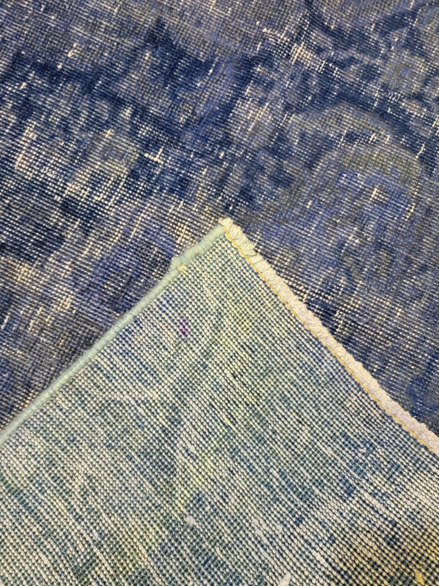 Hand-Knotted Wool Rug Tabriz Distressed Over Dye 8'2" x 11'6"