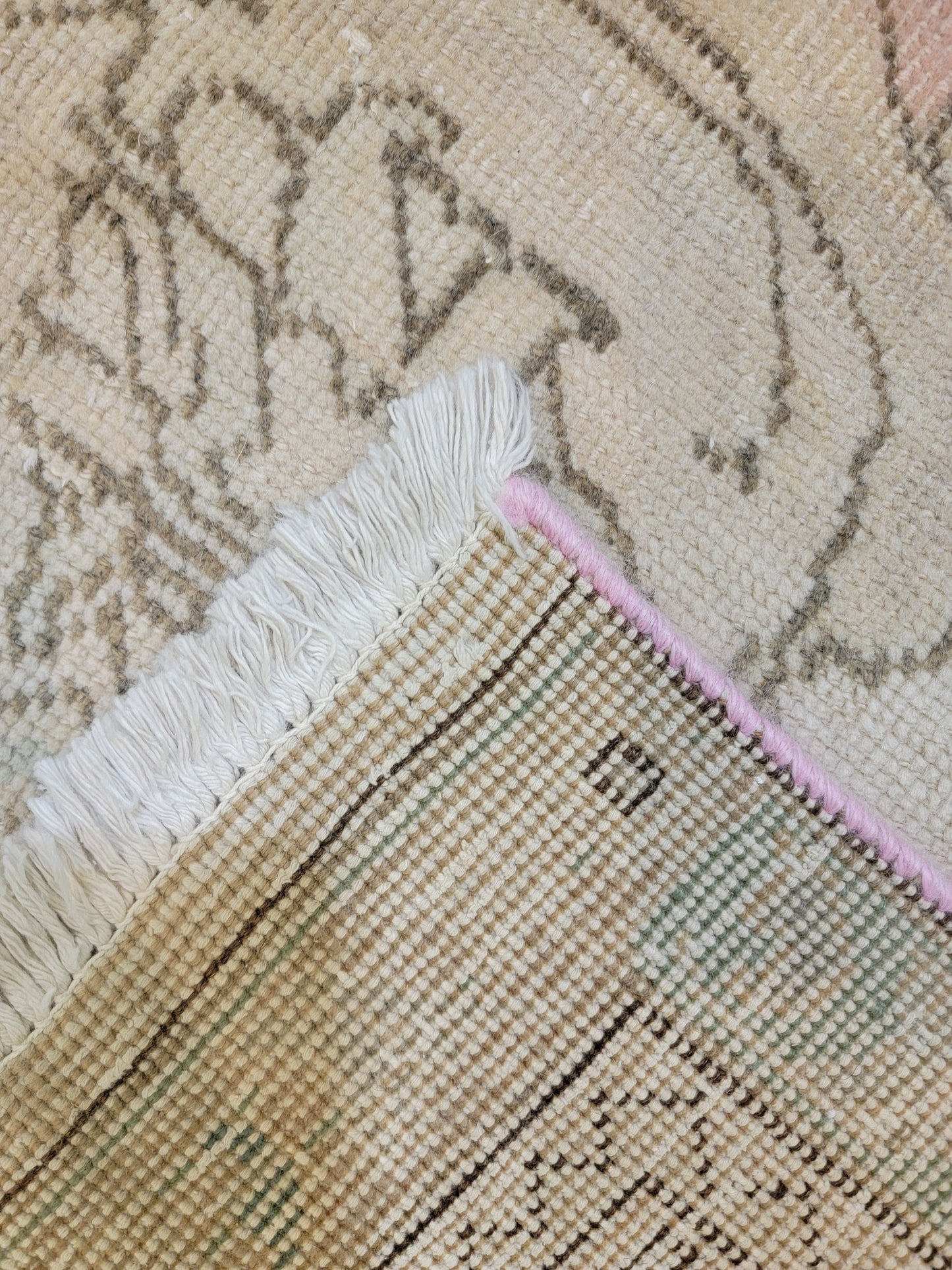 Hand-Knotted Wool Rug Tabriz Distressed 9'8" x 12'5"