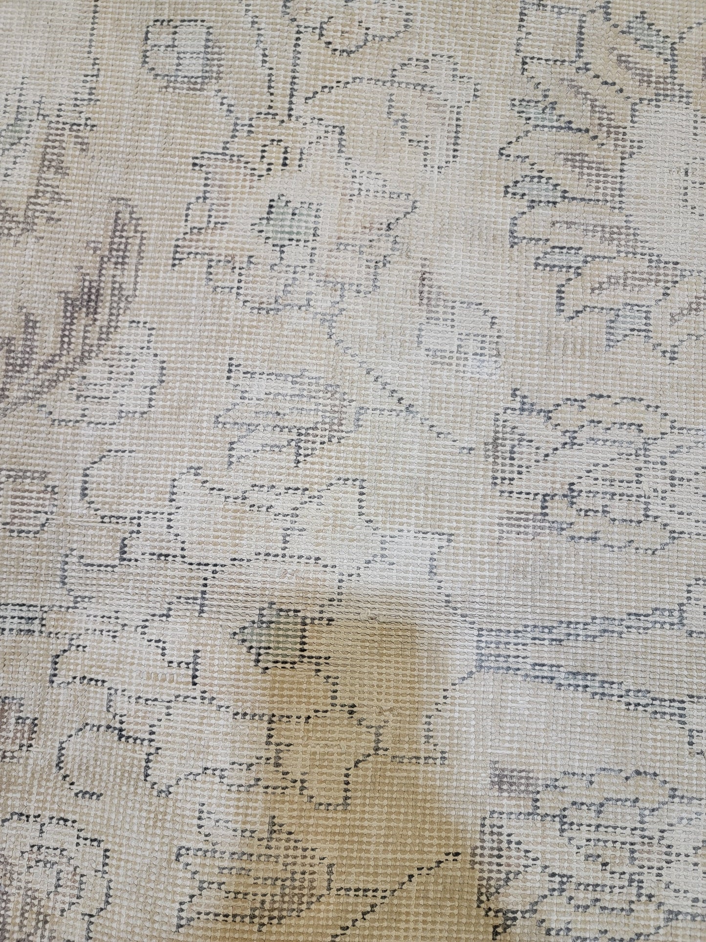 Hand-Knotted Wool Rug Tabriz Distressed 9'8" x 12'10"