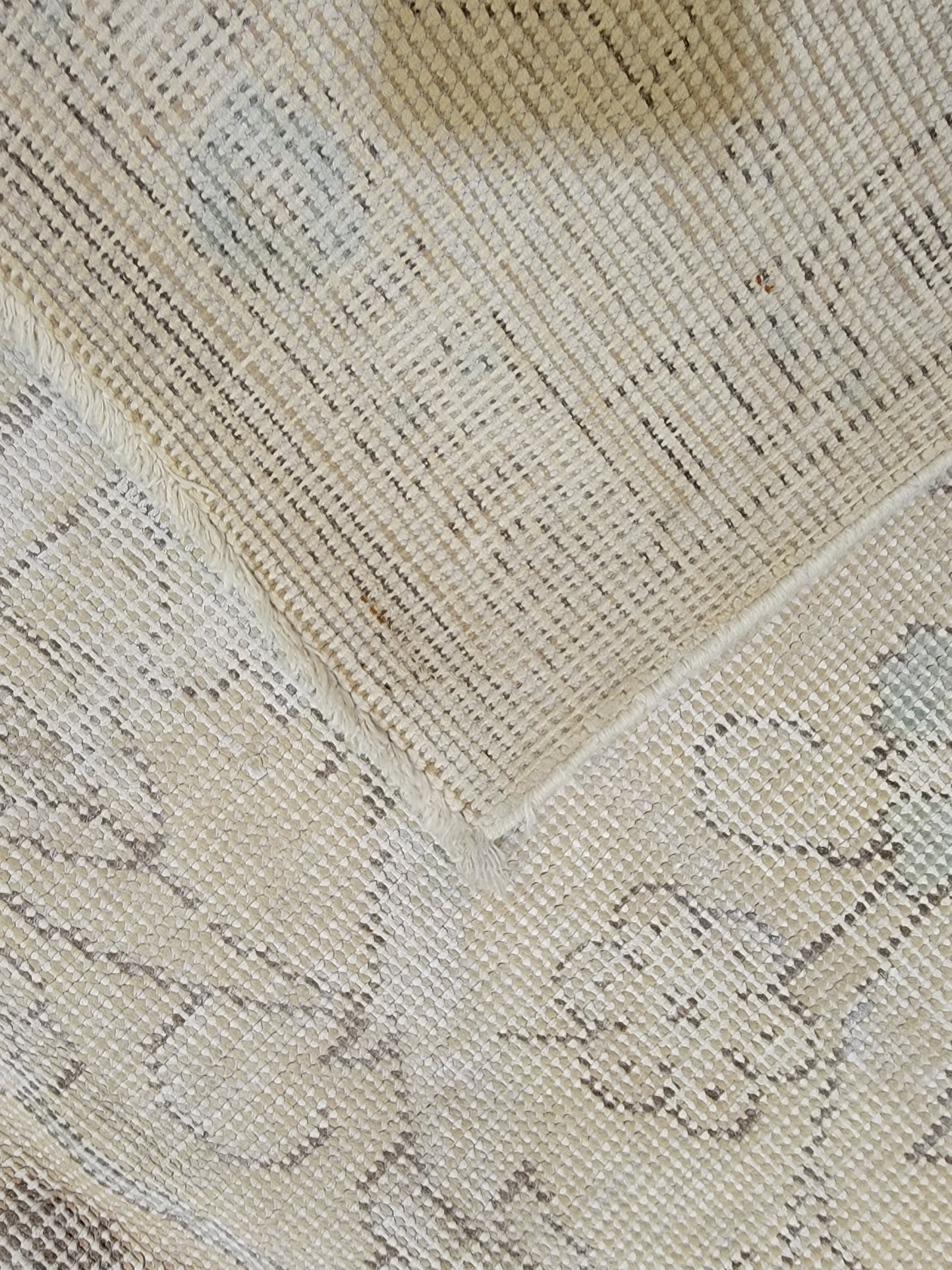 Hand-Knotted Wool Rug Tabriz Distressed 9'8" x 12'10"
